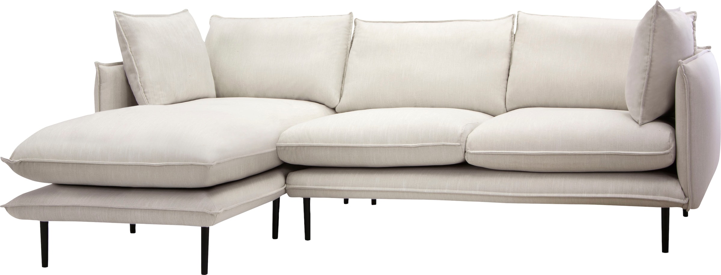 Home affaire Canapé d'angle »Somba L-Form« mit dickem Keder, Ottomane wahlweise links oder rechts