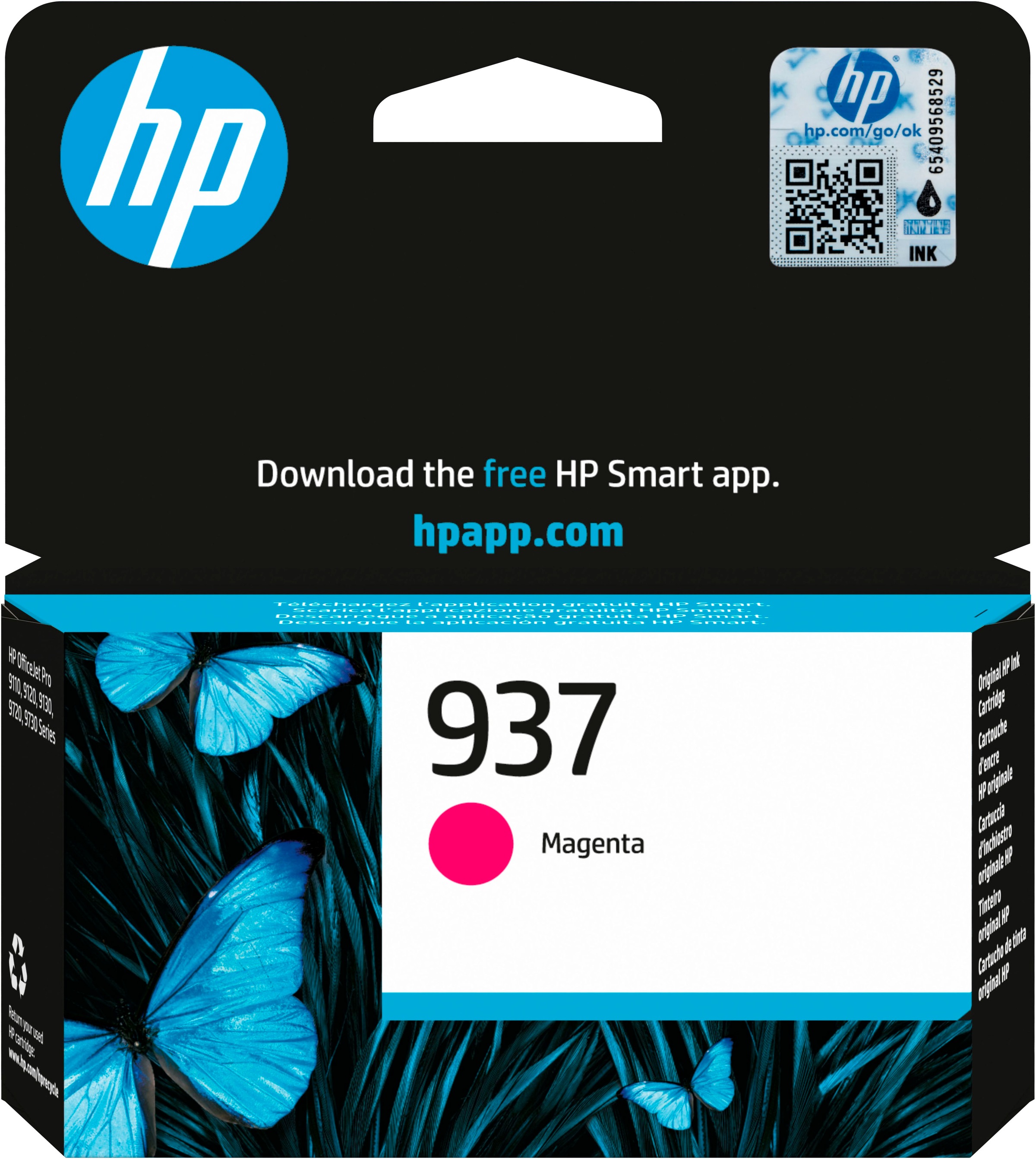 Image of HP Tintenpatrone "HP original Druckerpatrone 937 Magenta" 3 Probemonate gratis* drucken