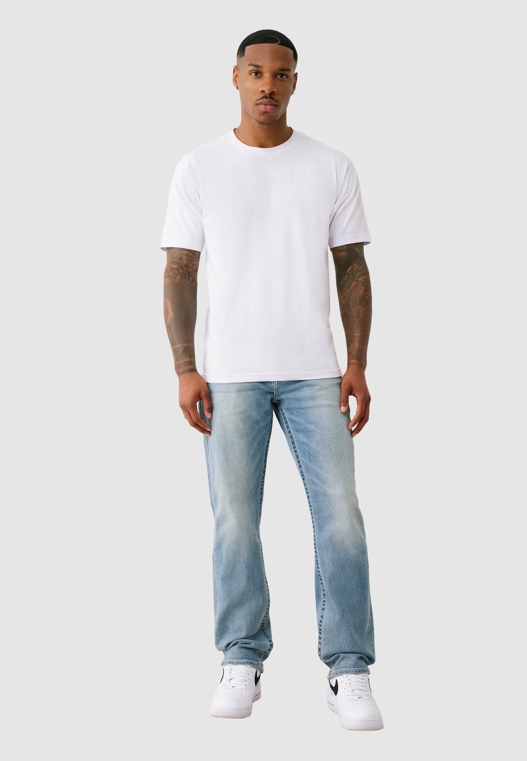 True Religion Jeans taille basse »GENO SN NO FLAP 32 IN« mélange coton, coupe décontractée