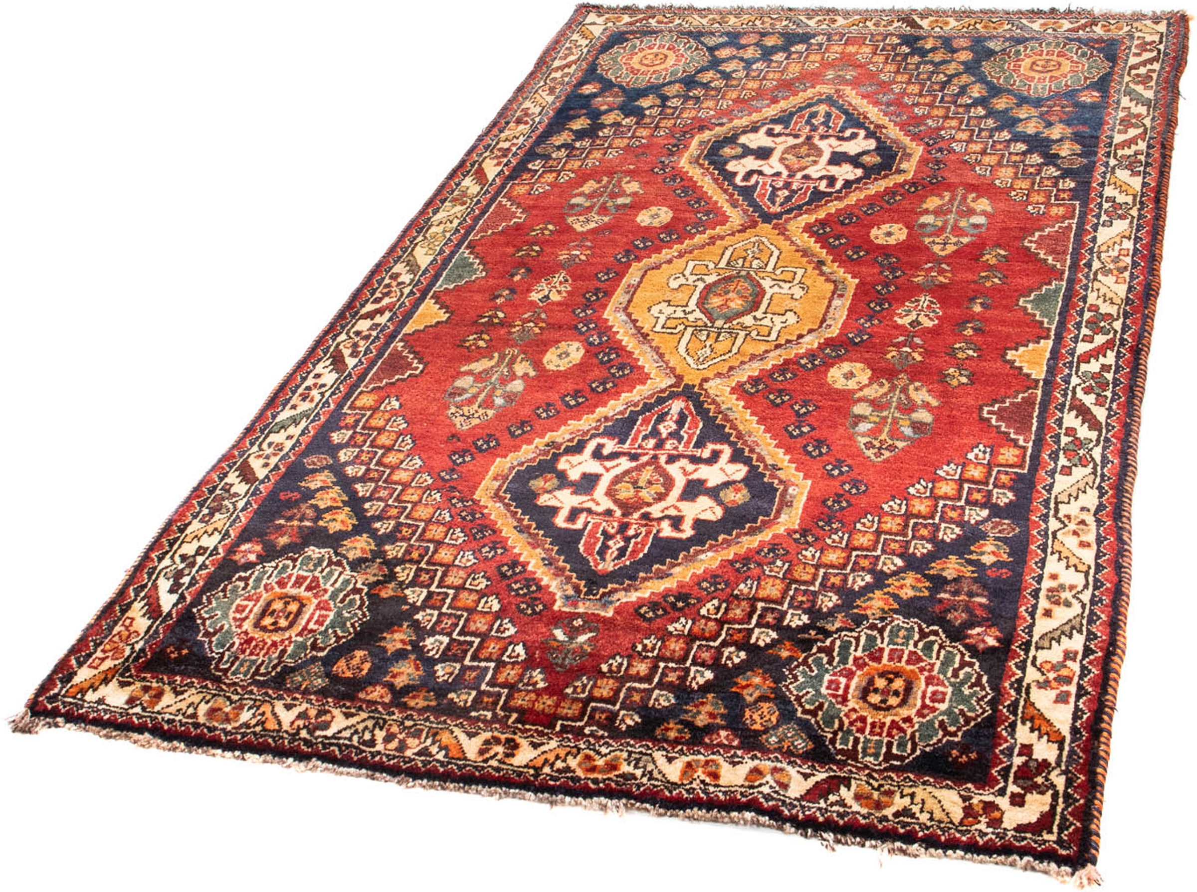 Image of morgenland Orientteppich »Perser - Nomadic - 187 x 110 cm - dunkelrot«, rechteckig, 10 mm Höhe, Wohnzimmer, Handgeknüpft, Einzelstück mit Zertifikat bei Ackermann Versand Schweiz