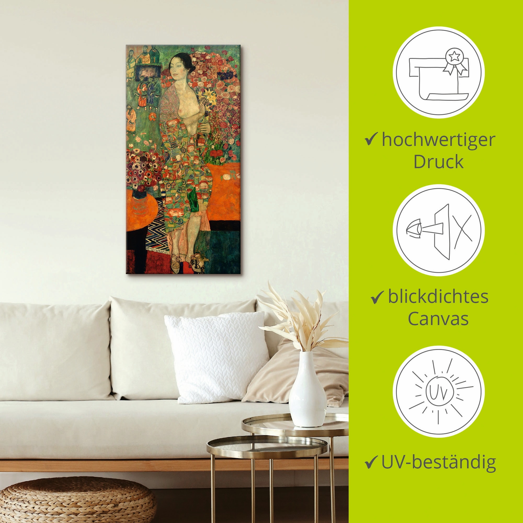 Artland Wandbild »Die Tänzerin«, Frau, (1 St.), als Leinwandbild, Poster, Wandaufkleber in verschied. Grössen