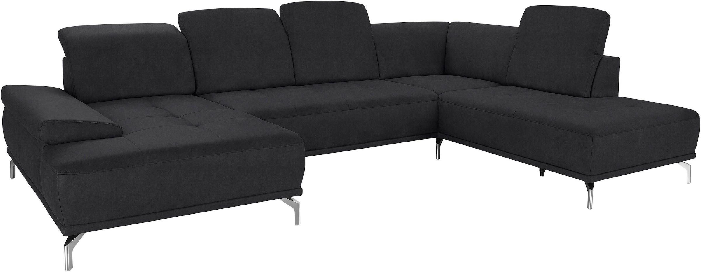 PLACES OF STYLE Wohnlandschaft »Caluna« Inkl.Sitztiefenverstellung, wahlweise mit Kopf- und Armteilverstellung