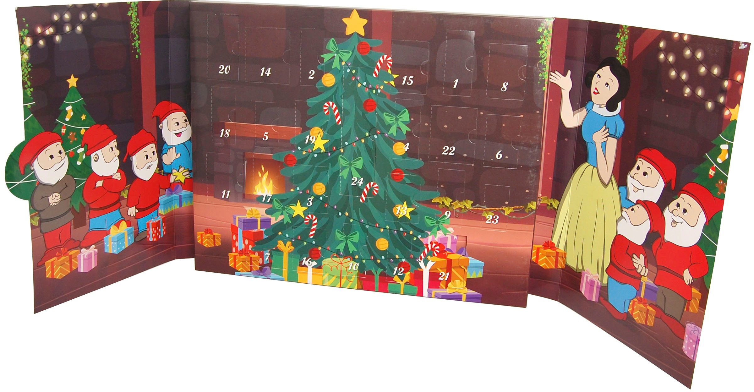 Krebs Glas Lauscha Adventskalender »Schneewittchen und die sieben Zwerge, Weihnachtsdeko« für Erwachsene Mini Märchen Adventskalender mit Christbaumschmuck