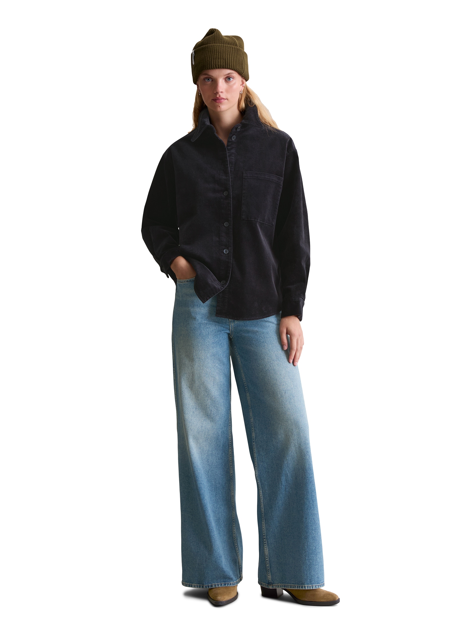 Marc O'Polo DENIM Hemdbluse aus mittelschwerem Cord-Stretch, relaxed fit