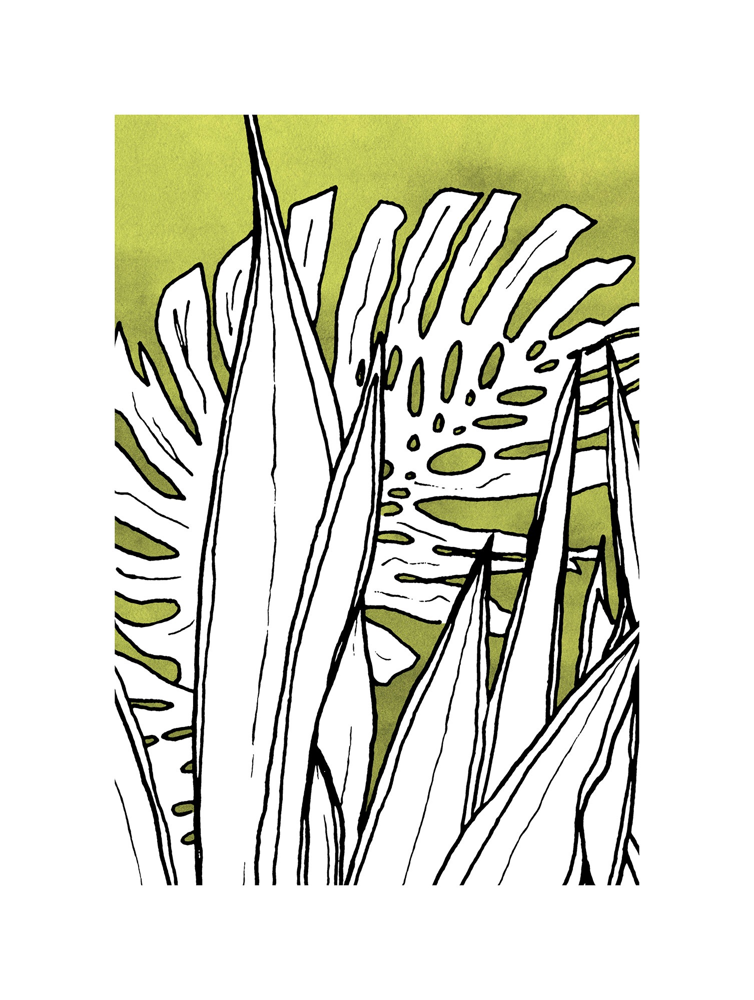 Image of Komar Bild "Dried Leaves" Natur 1 Stk. tlg. Wandbild zur Dekoration - ohne Rahmen