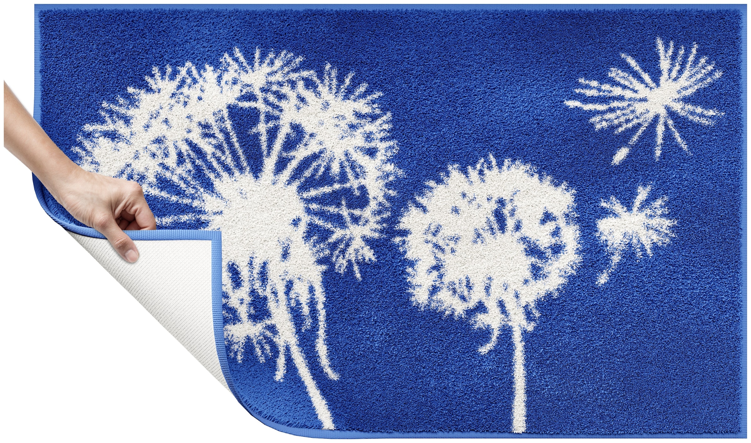 Grund Badematte »Pusteblume, Badvorleger, Badezimmer Teppich, sehr weich«, rutschhemmend beschichtet, schnell trocknend-fussbodenheizungsgeeignet, weiche Haptik, auch als 2-teiliges Set erhältlich, Made in Europe