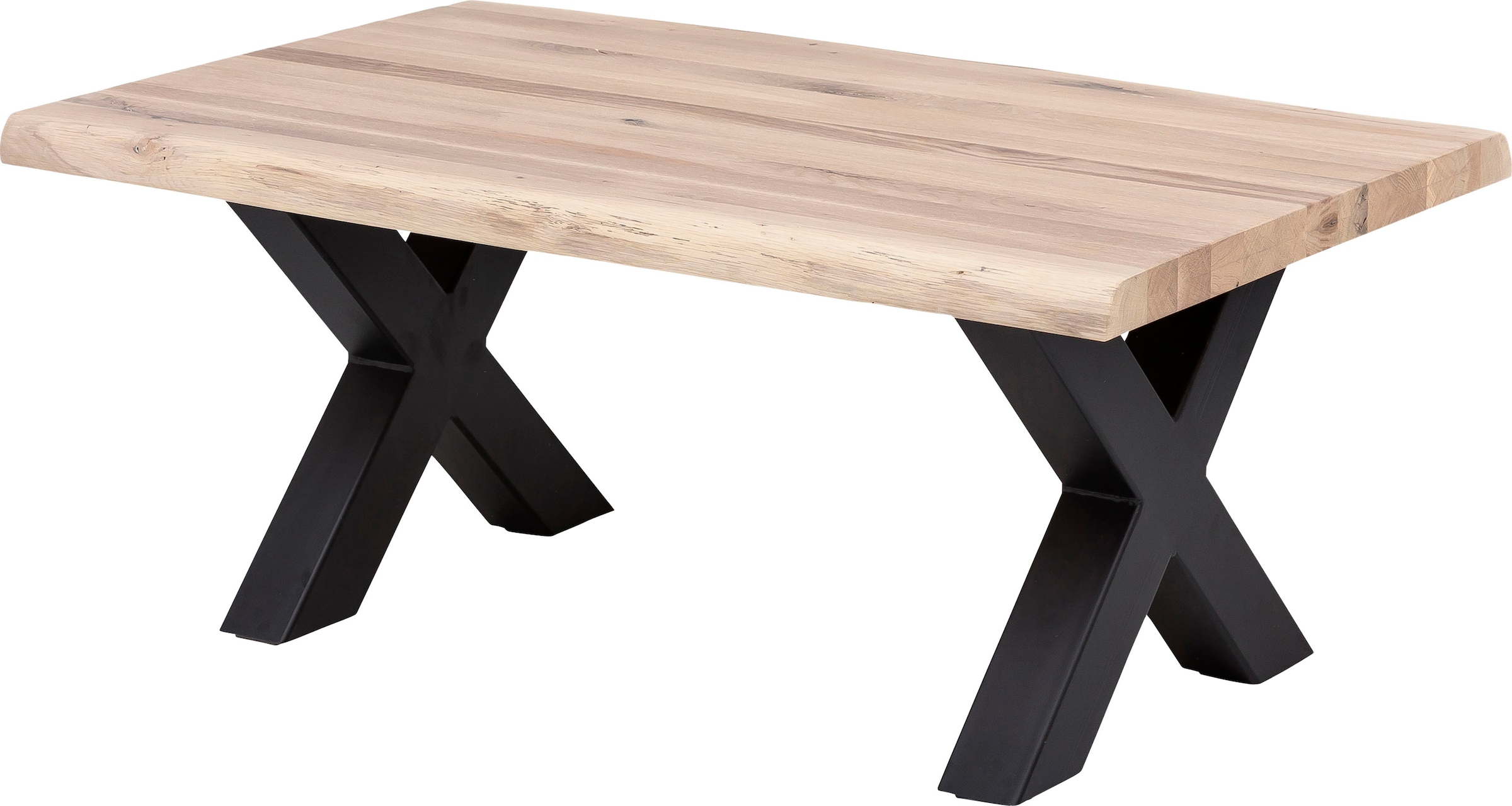 Image of Home affaire Couchtisch "Tristan" aus Massivholz Eiche mit Baumkante