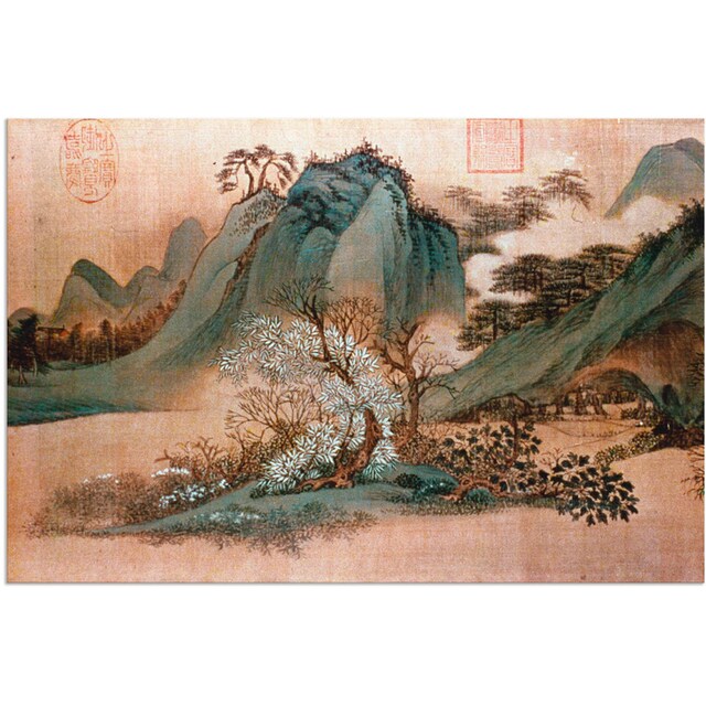 Artland Wandbild »Weisse Wolken und grüne Berge«, Asien, (1 St.), als  Alubild, Leinwandbild, Wandaufkleber oder Poster in versch. Grössen jetzt  kaufen