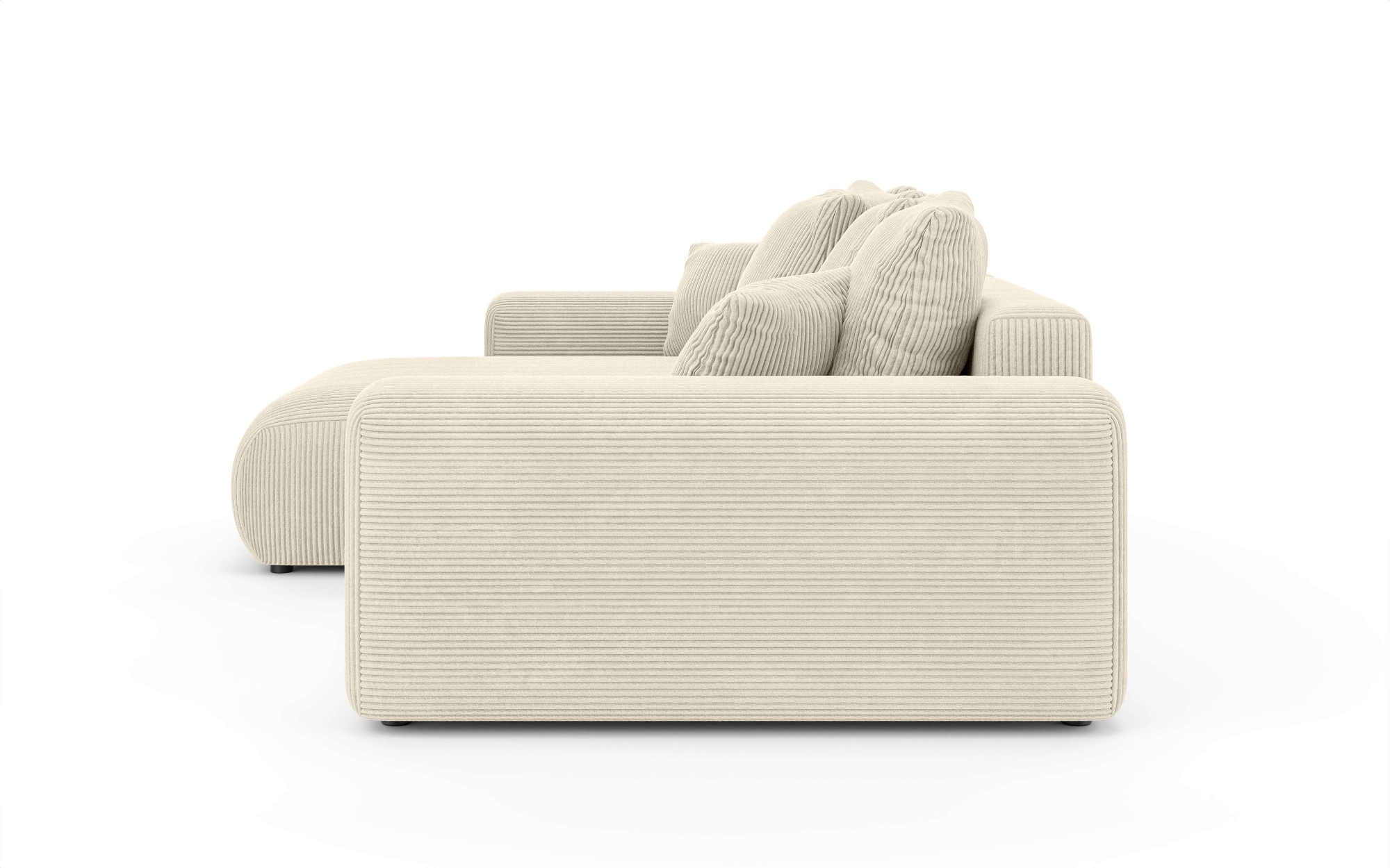Home affaire Ecksofa »LAKESIDE mit Bettfunktion und Bettkasten, B/T/H 257/166/84 cm«, L-Form, Recamiere beidseitig montierbar, Wellenunterfederung