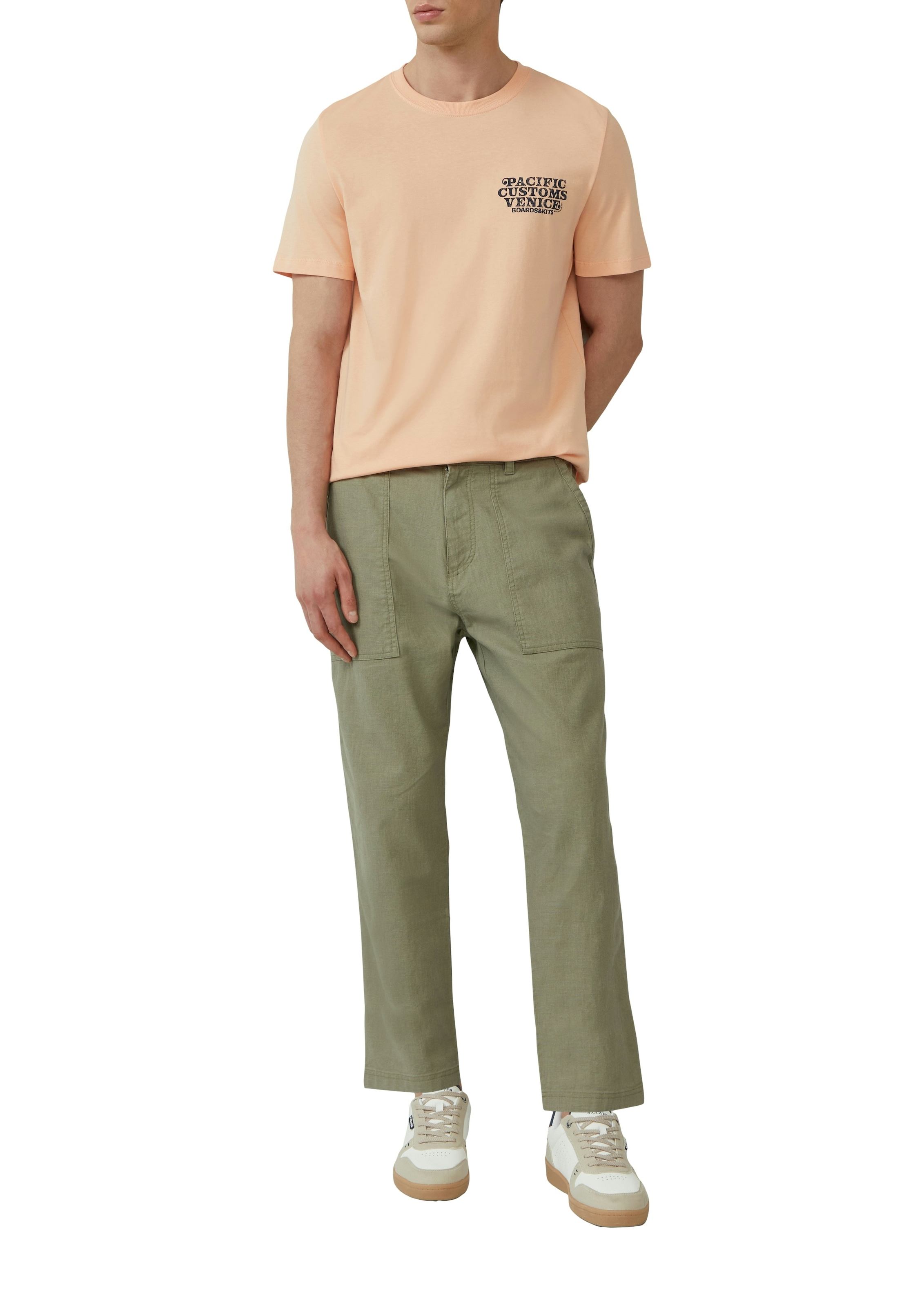 s.Oliver Pantalon en lin  avec teneur en lin / grandes poches fendues