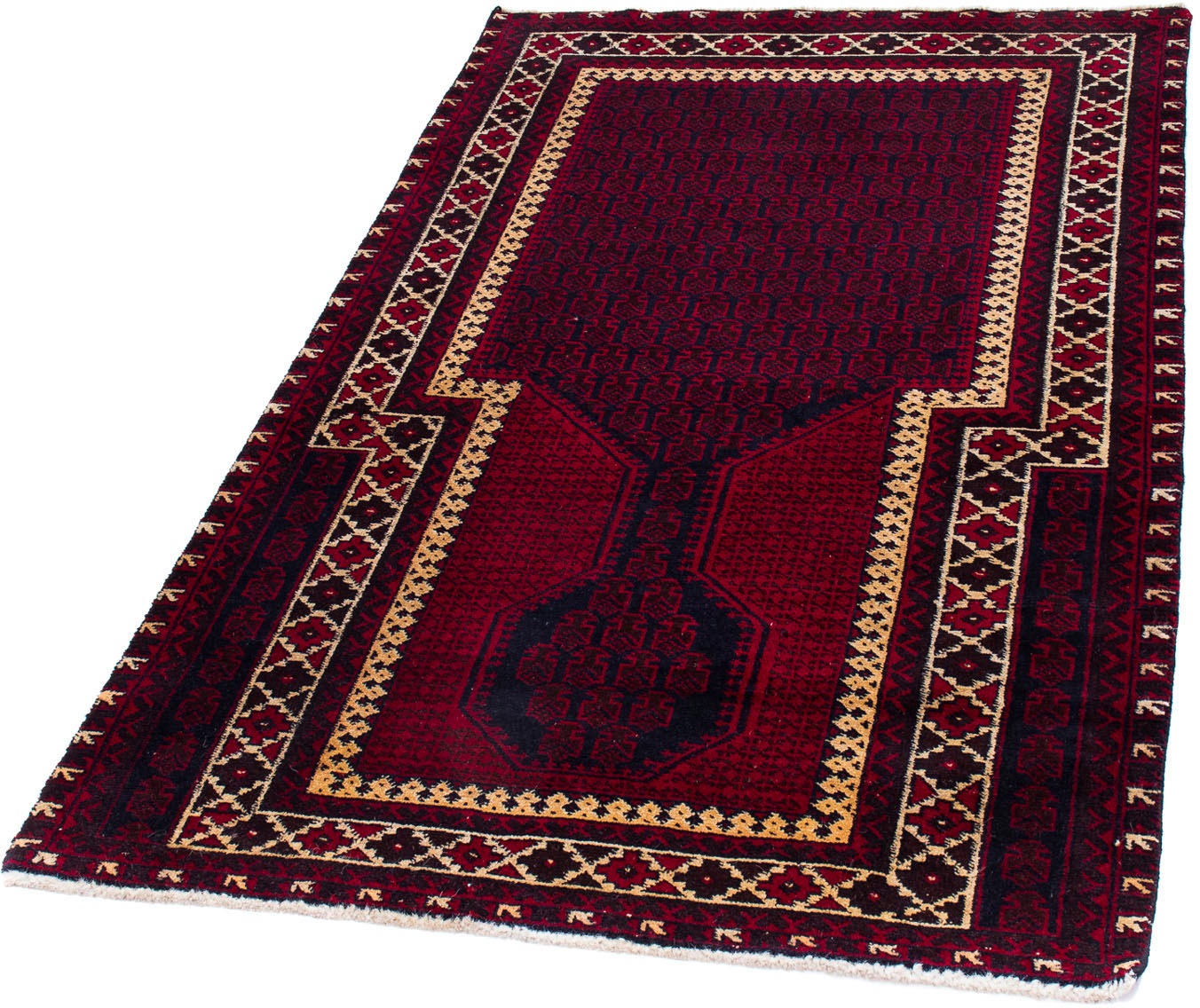 Image of morgenland Orientteppich »Belutsch - 152 x 91 cm - dunkelrot«, rechteckig, 8 mm Höhe, Wohnzimmer, Handgeknüpft, Einzelstück mit Zertifikat bei Ackermann Versand Schweiz