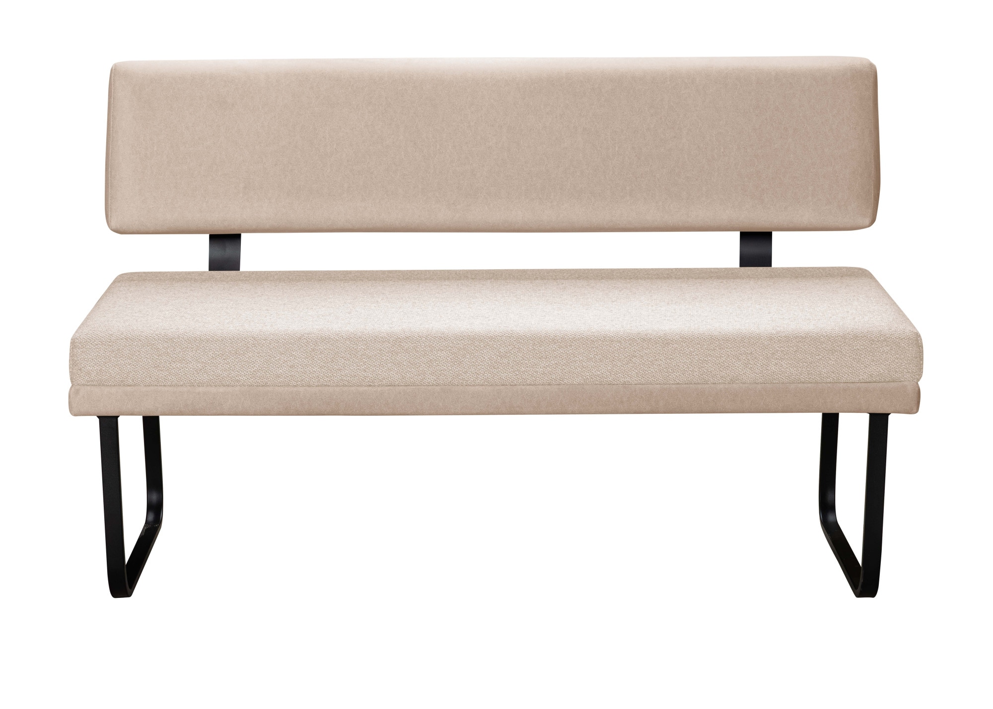 GOODproduct Sitzbank »Gabi Esszimmerbank, Bank, Küchenbank, Polsterbank« Gestell aus matt-schwarzem Flachmetall, stabil, 2-Stoff-Design