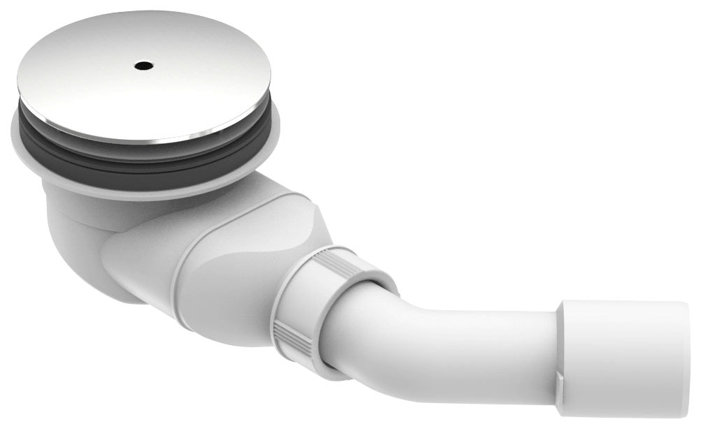 OTTOFOND Receveur de douche Ensemble,  80x80x3 cm, avec pied, garniture d’évacuation et bande d’étanchéité pour joints