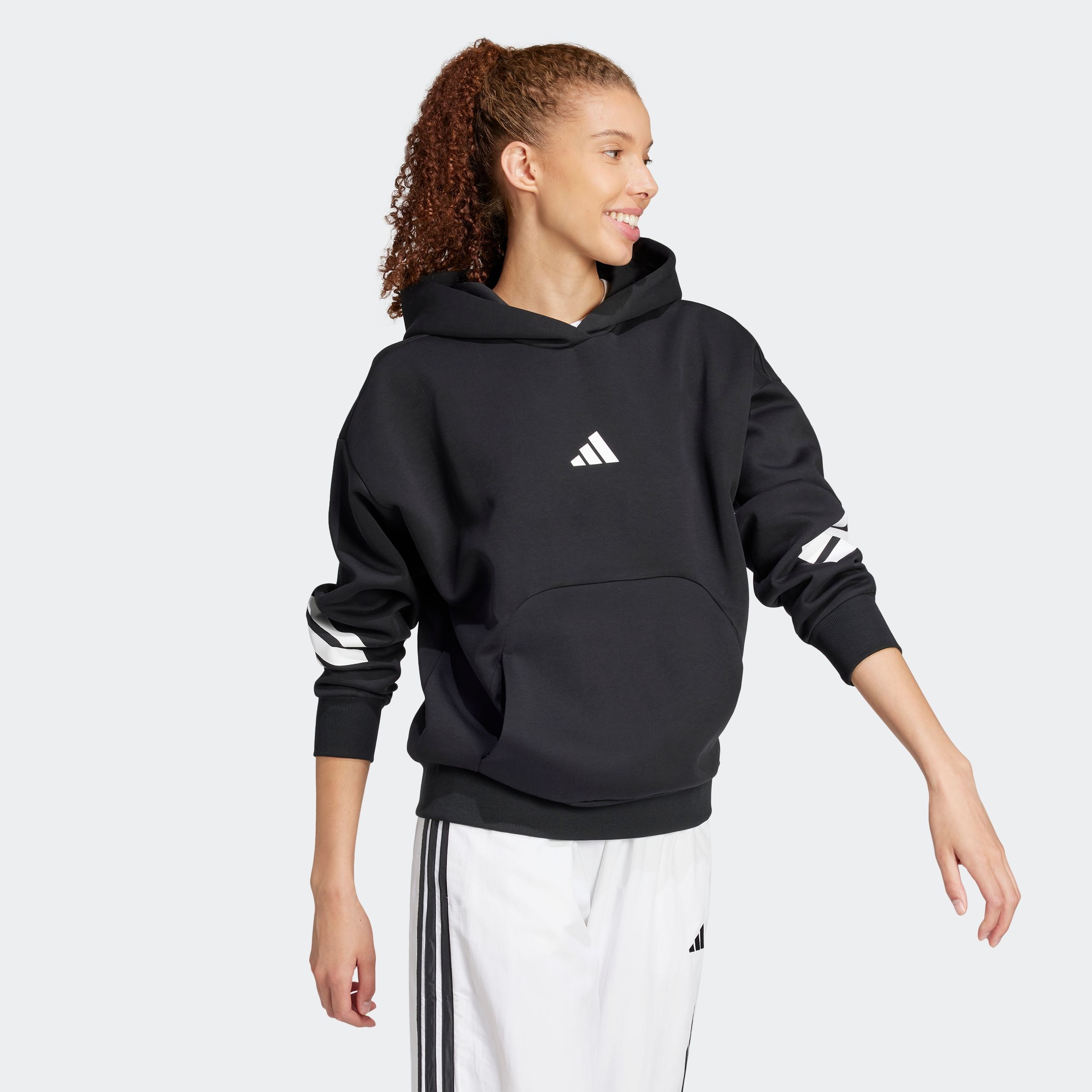 Image of adidas Sportswear Kapuzensweatshirt "FUTURE ICONS 3-STREIFEN HOODIE"
