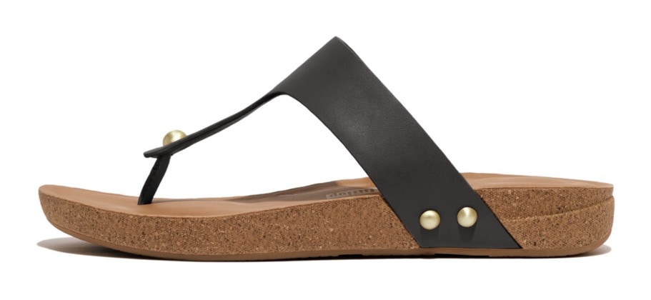 Fitflop Zehentrenner »IQUSHION LEATHER TOE-POST SANDALS«, Sommerschuh mit iQushion-Technologie für langen Tragekomfort