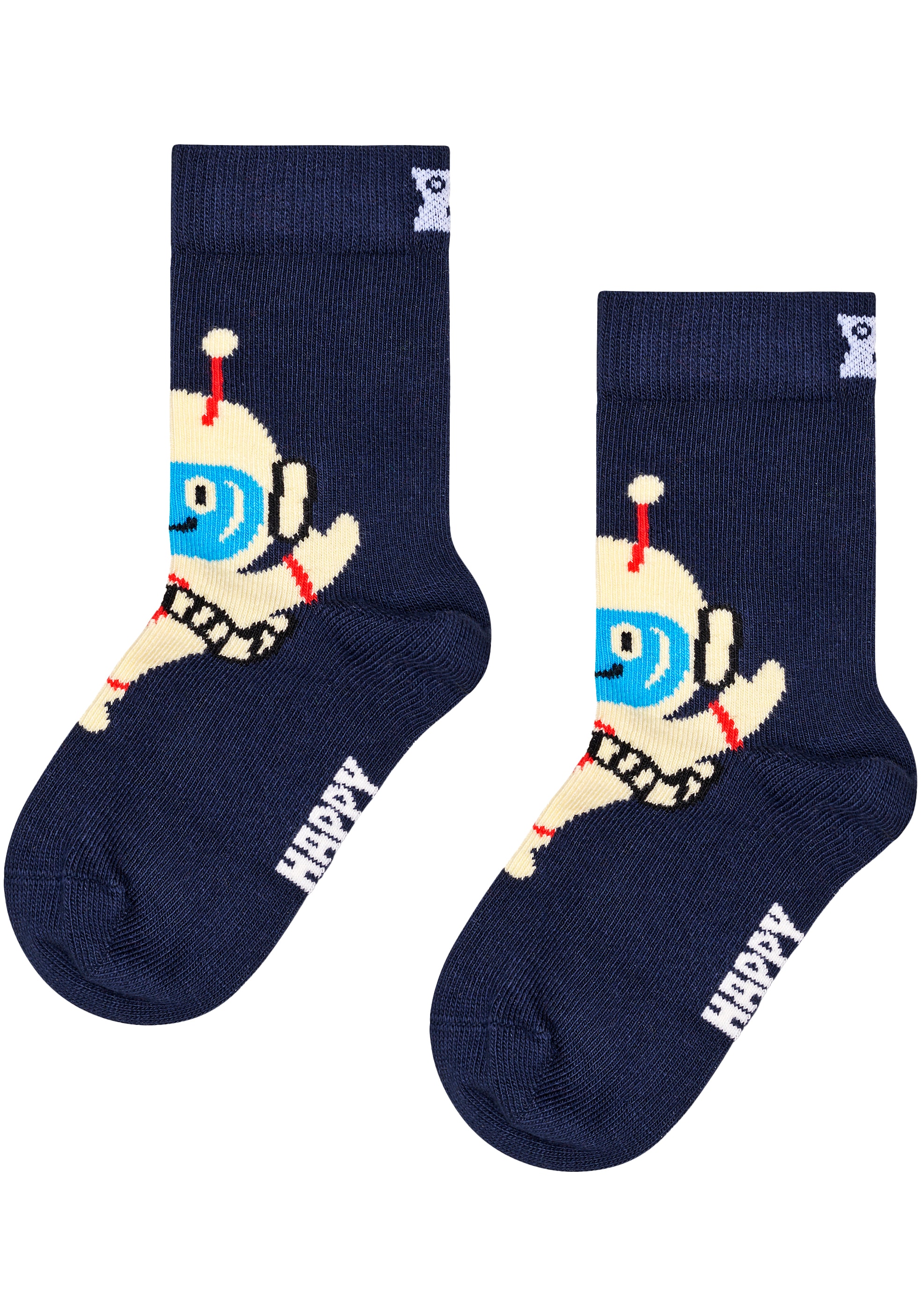Happy Socks Langsocken 3er Pack,  mit verspielten Roboter-Motiven