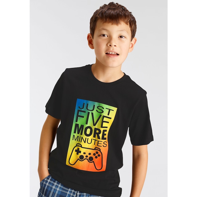 ✌ KIDSWORLD T-Shirt »JUST 5 MORE MINUTES«, Gamer Spruch Acheter en ligne