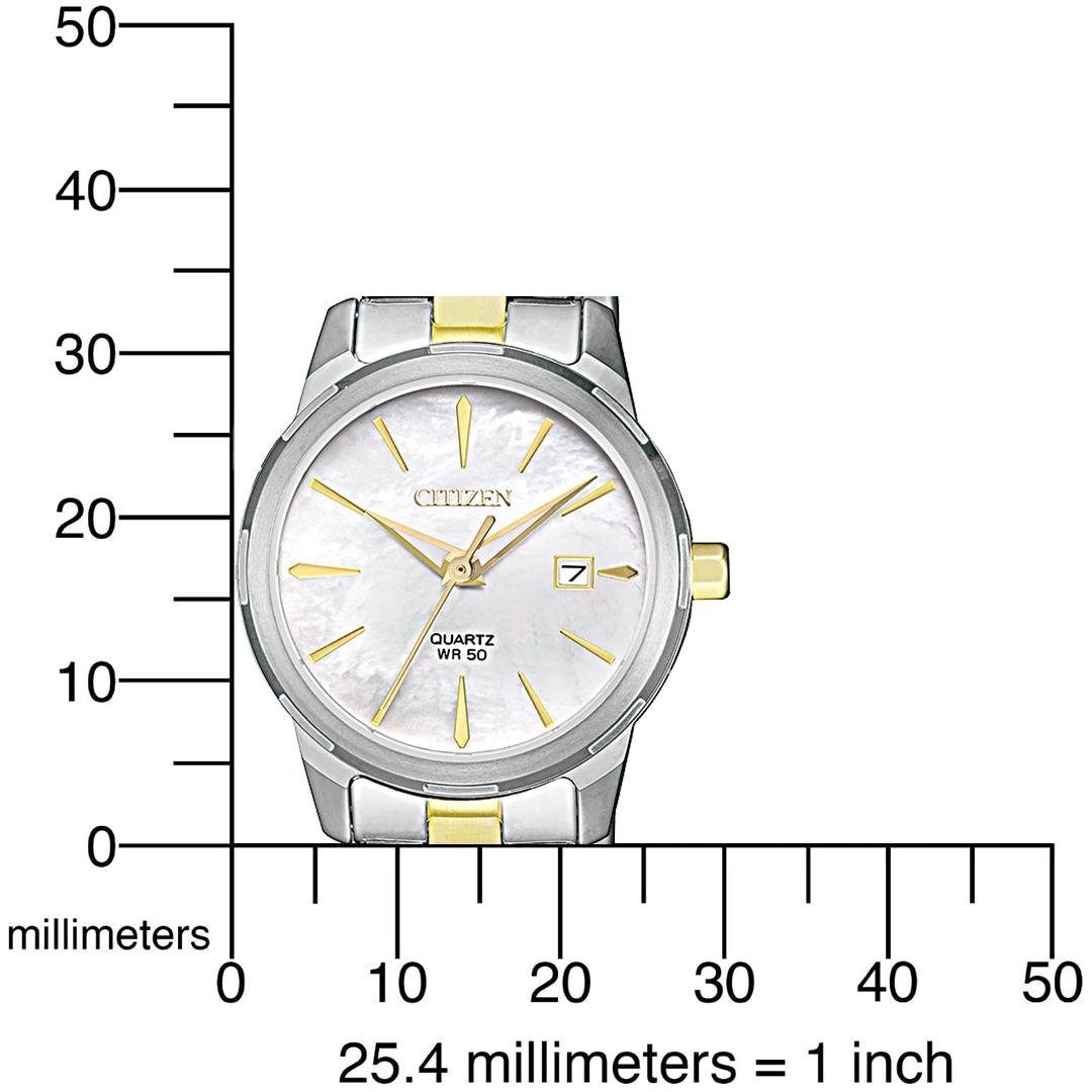 Citizen Quarzuhr, Armbanduhr, Damenuhr, Edelstahlarmband, Datum