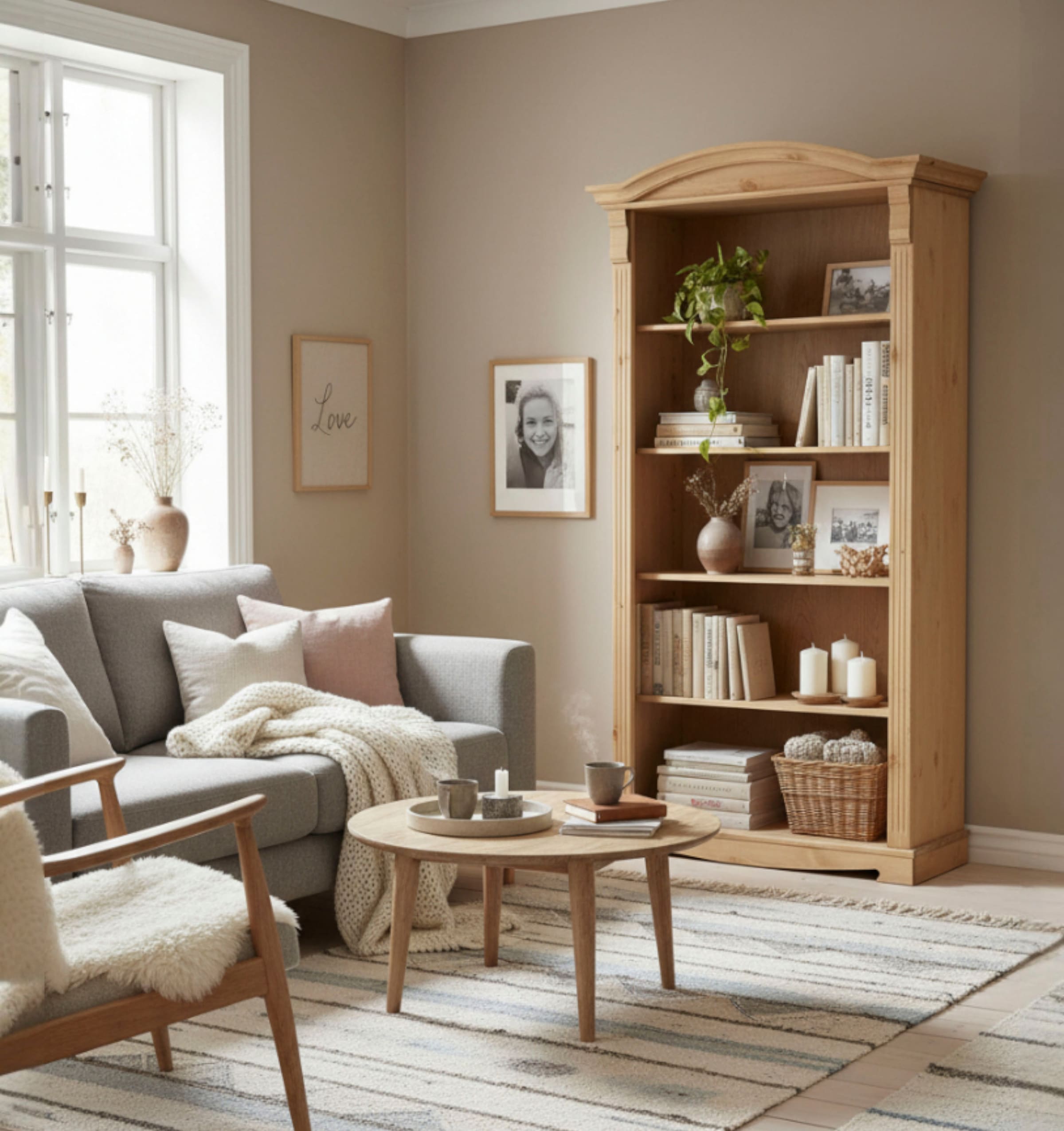 GOODproduct Standregal »Anna, Regal, Aktenregal, Bücherregal« B/T/H: 96/37/188 cm,  aus massiver Kiefer, Breite 96 cm, mit schönen Details und Fräsungen