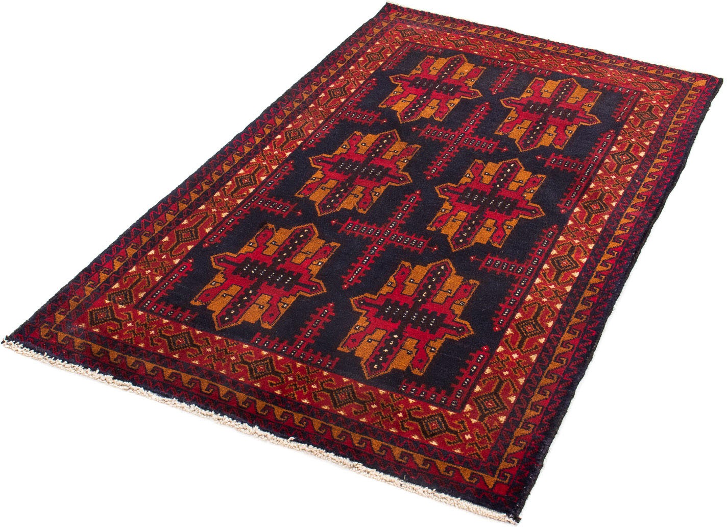 Image of morgenland Orientteppich »Belutsch - 137 x 82 cm - dunkelblau«, rechteckig, 8 mm Höhe, Wohnzimmer, Handgeknüpft, Einzelstück mit Zertifikat bei Ackermann Versand Schweiz