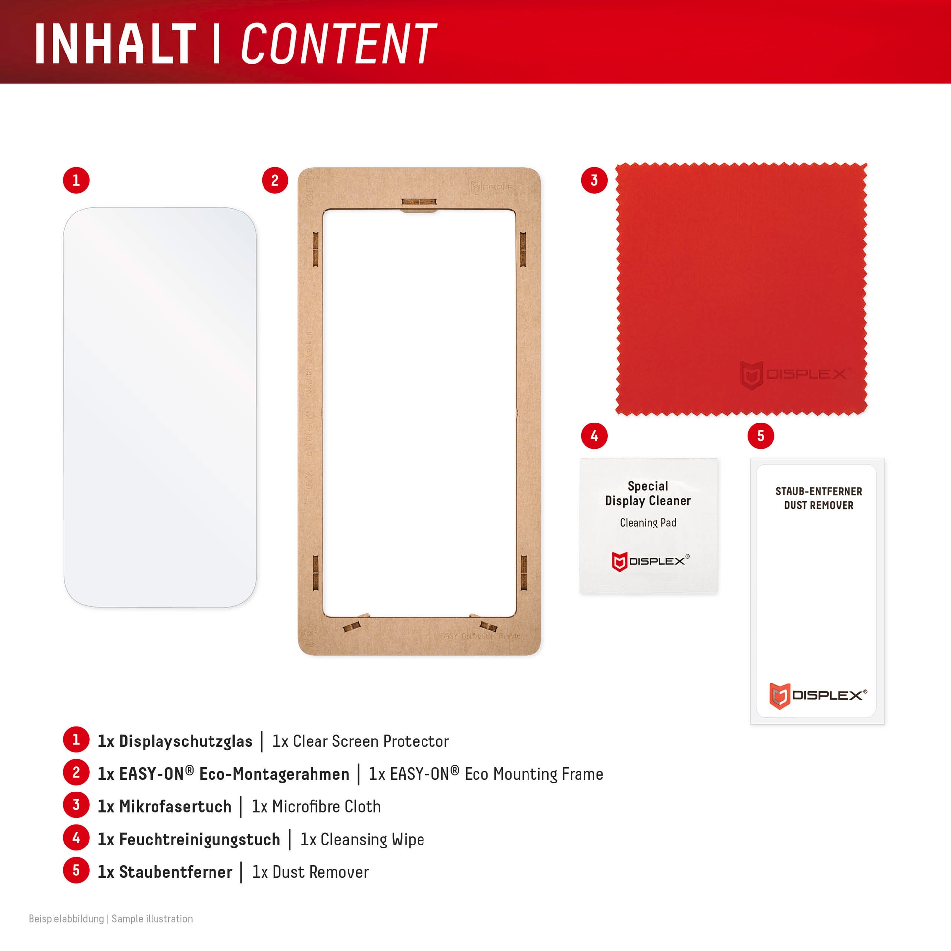 Displex Displayschutzglas »Real Glass«, Displayschutzfolie, Schutzfolie, Bildschirmschutz, kratz- & stossfest