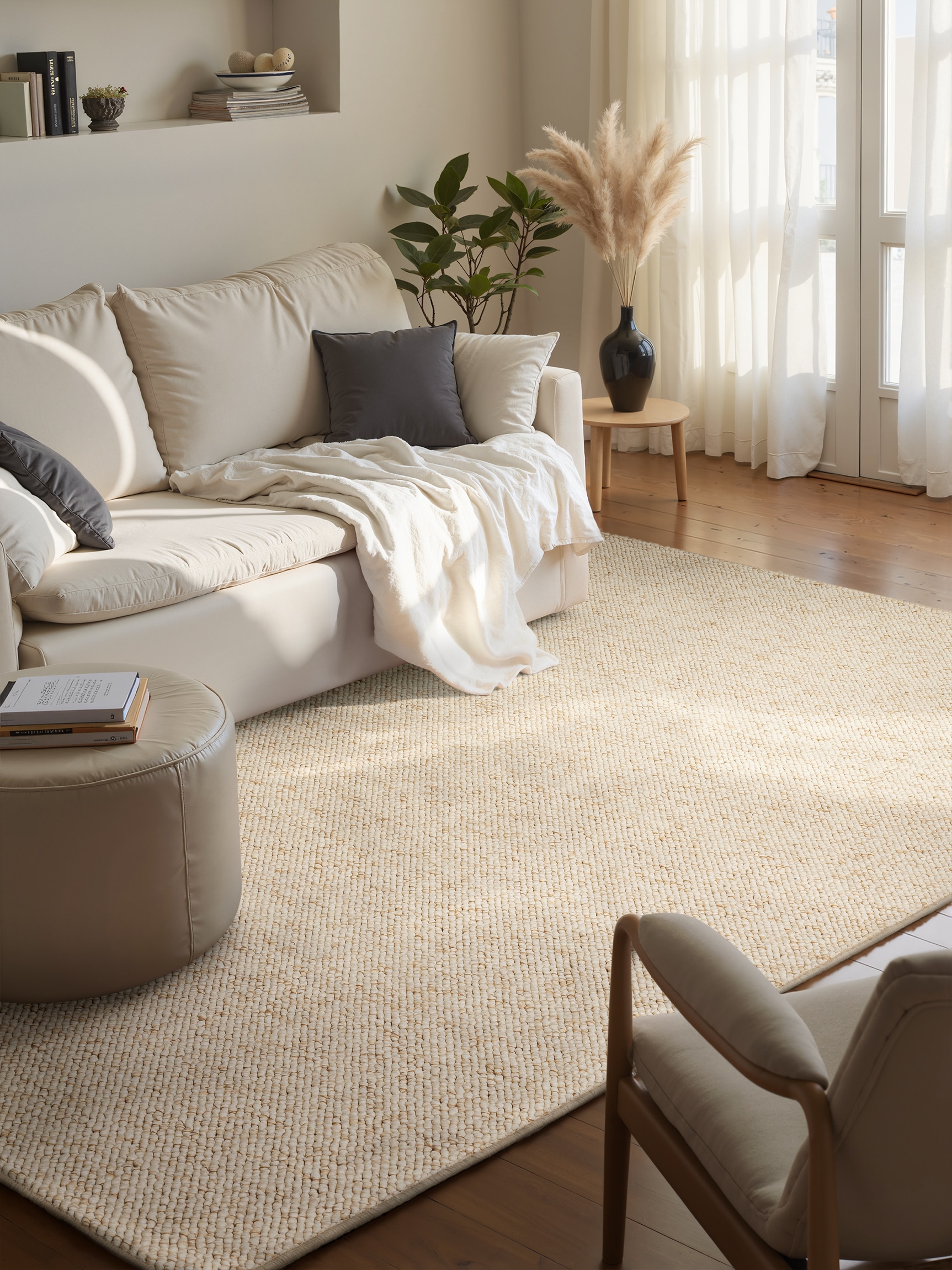 HANSE Home Tapis »Wolly 2« Rectangulaire 12 mm Höhe tissu plat, coureur, style scandinave, aspect laine, salle à manger, salon, couloir