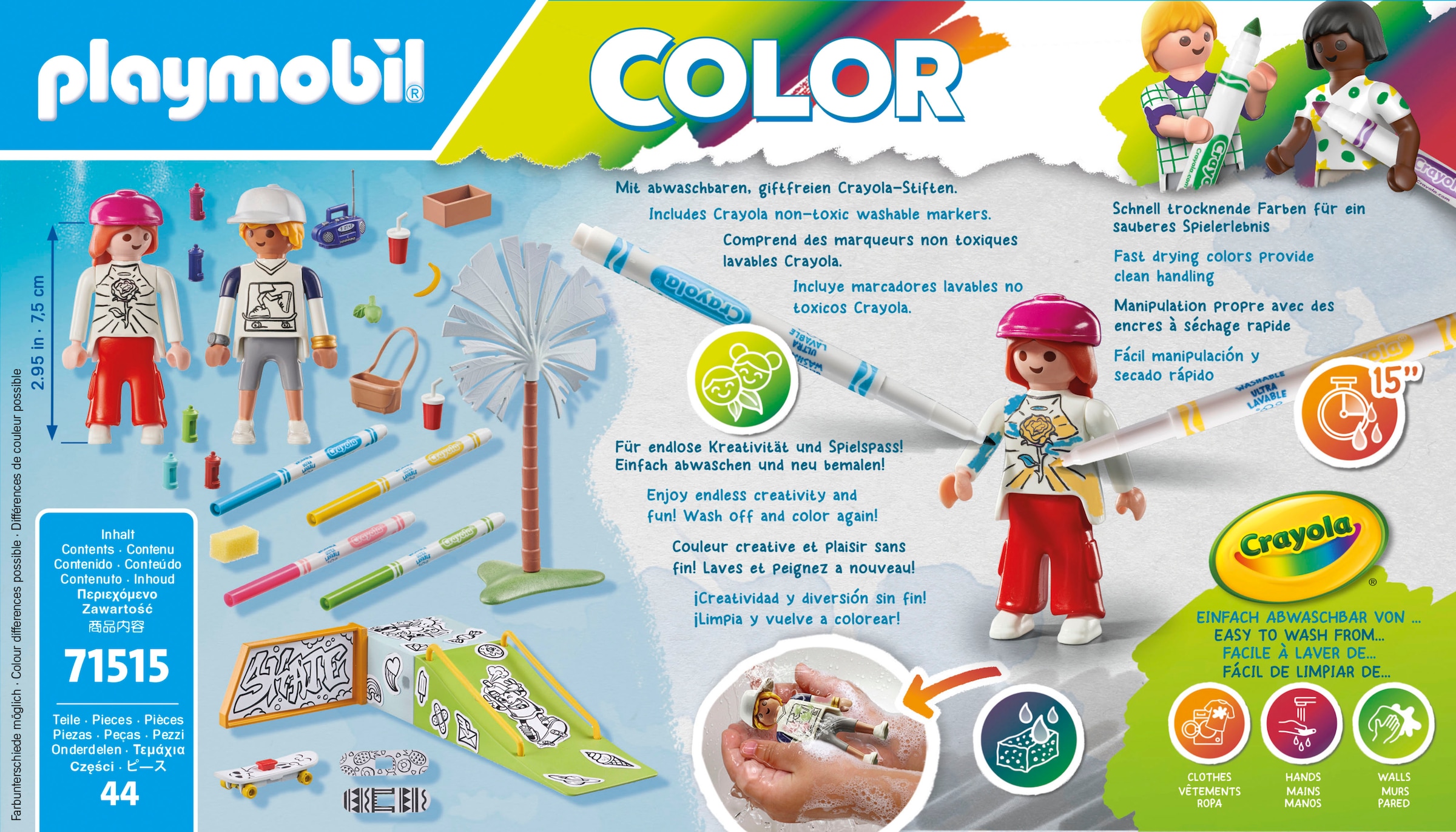 Playmobil® Konstruktions-Spielset »Skatepark (71515), Color« Made in Europe