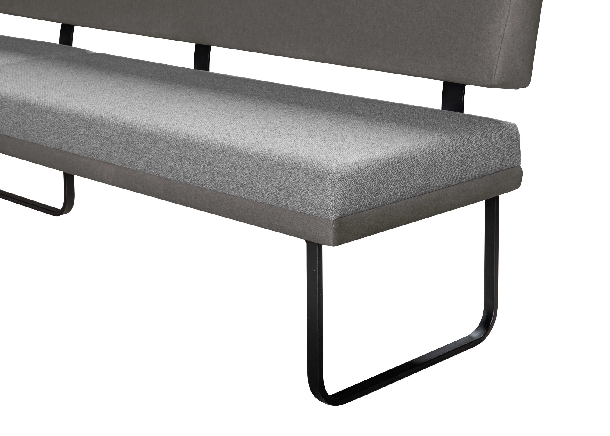 GOODproduct Ensemble de bancs d'angle »Gabi Essecke, Sitzgruppe, Eckbankgruppe, Küchenbankgruppe« Ensemble, 4 pièces, 4 pièces tlg. structure en métal plat noir mat, stable, design bicolore