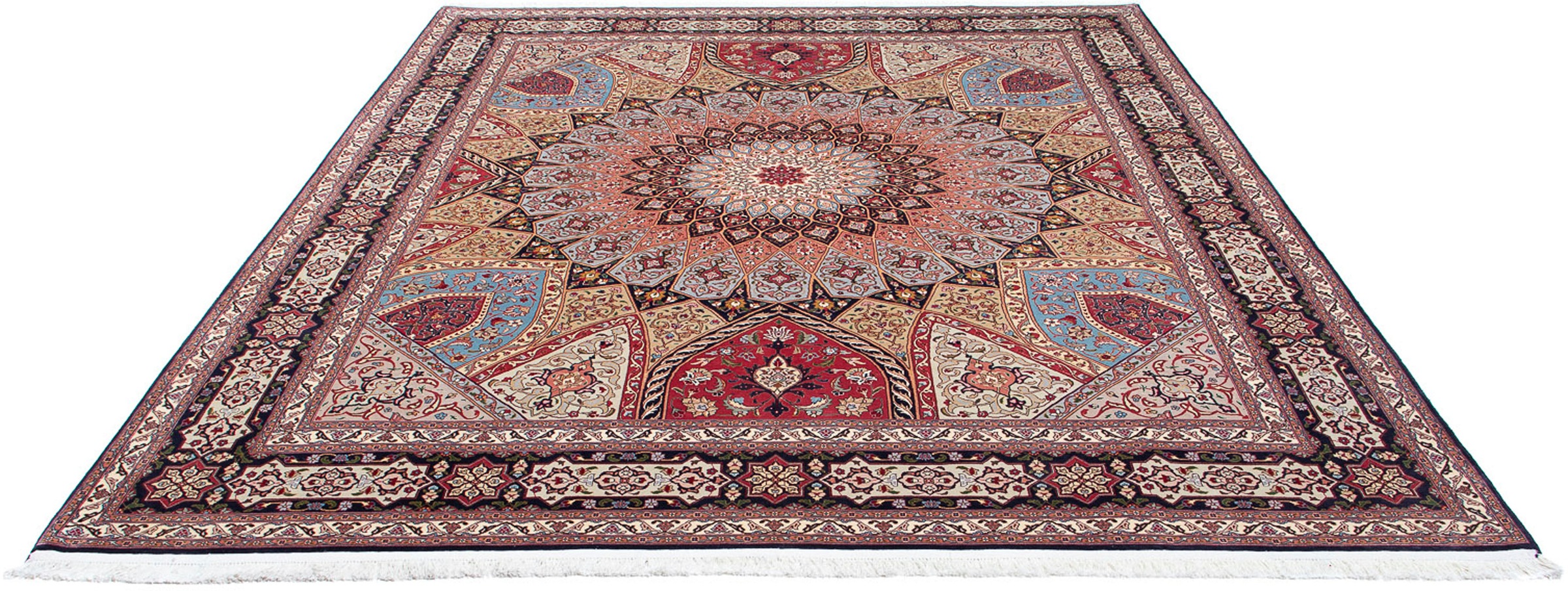 Image of morgenland Orientteppich »Perser - Täbriz - Royal - 298 x 253 cm - mehrfarbig«, rechteckig, 7 mm Höhe, Wohnzimmer, Handgeknüpft, Einzelstück mit Zertifikat bei Ackermann Versand Schweiz