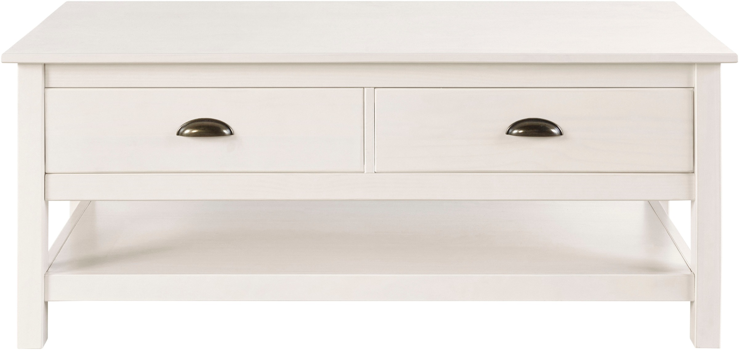 Image of GOODproduct Couchtisch "Schröder" mit 2 Schubladen und 1 Einlegeboden, aus massivem Kiefernholz