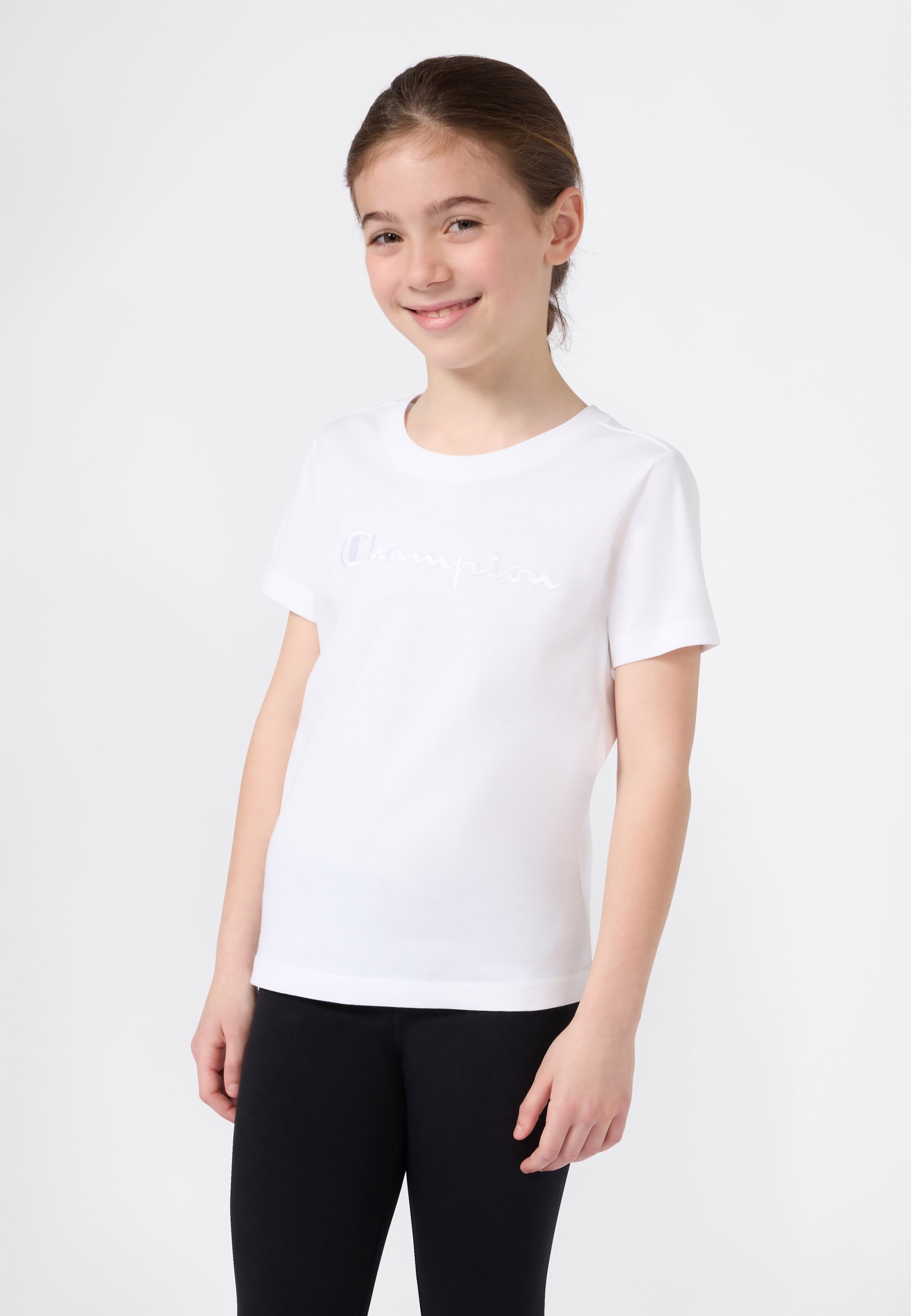 Image of Champion T-Shirt "ICONS Crewneck T-Shirt" für Kinder und Jugendliche, sportlicher Stil, aus Baumwolle