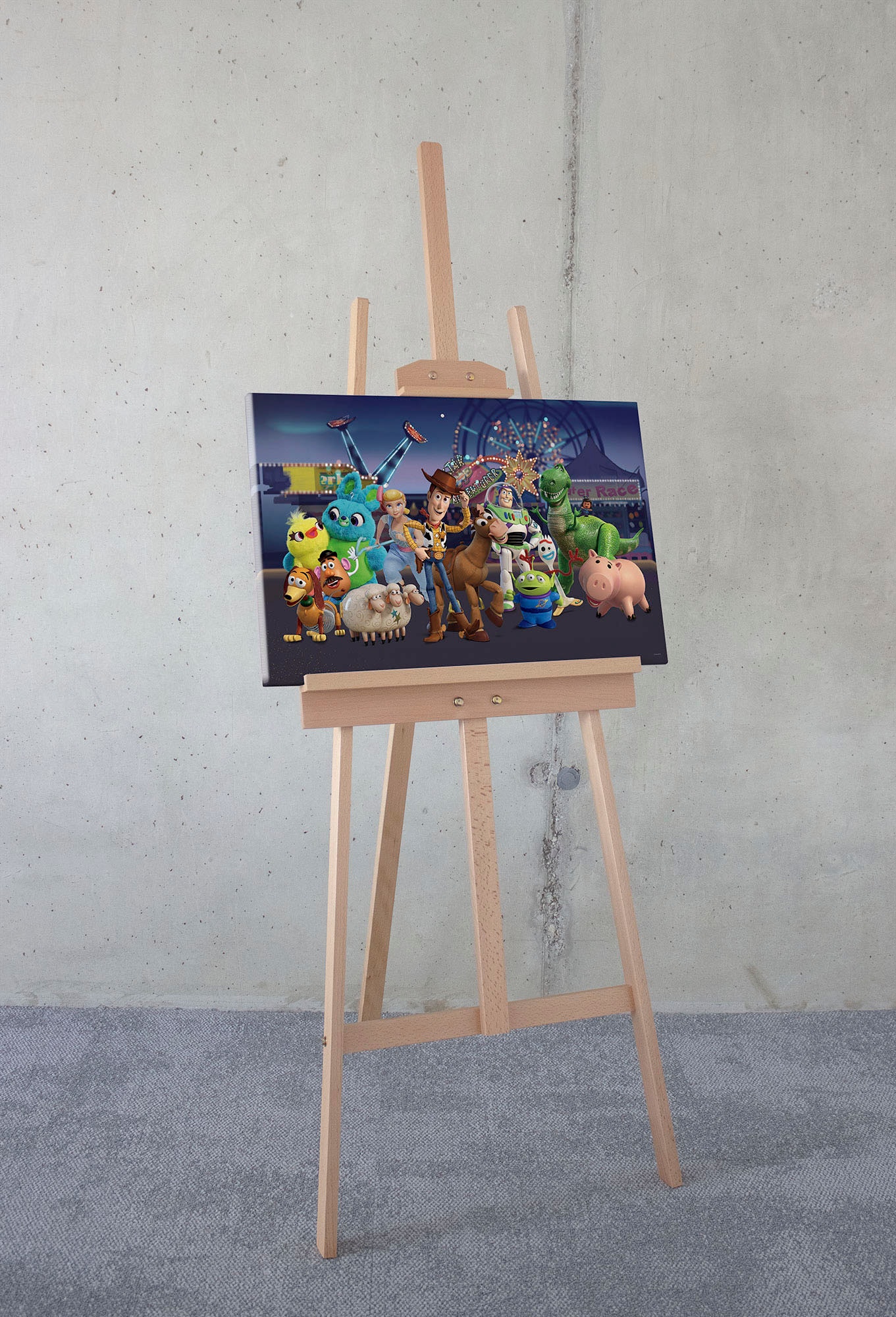 Image of Komar Leinwandbild "Toy Story The Greatest Team - Grösse 60 x 40 cm" Disney 60 x 40 cm (Breite x Höhe), 1 Stk. tlg. Keilrahmenbild mit Echtholzrahmen, Kinderzimmer