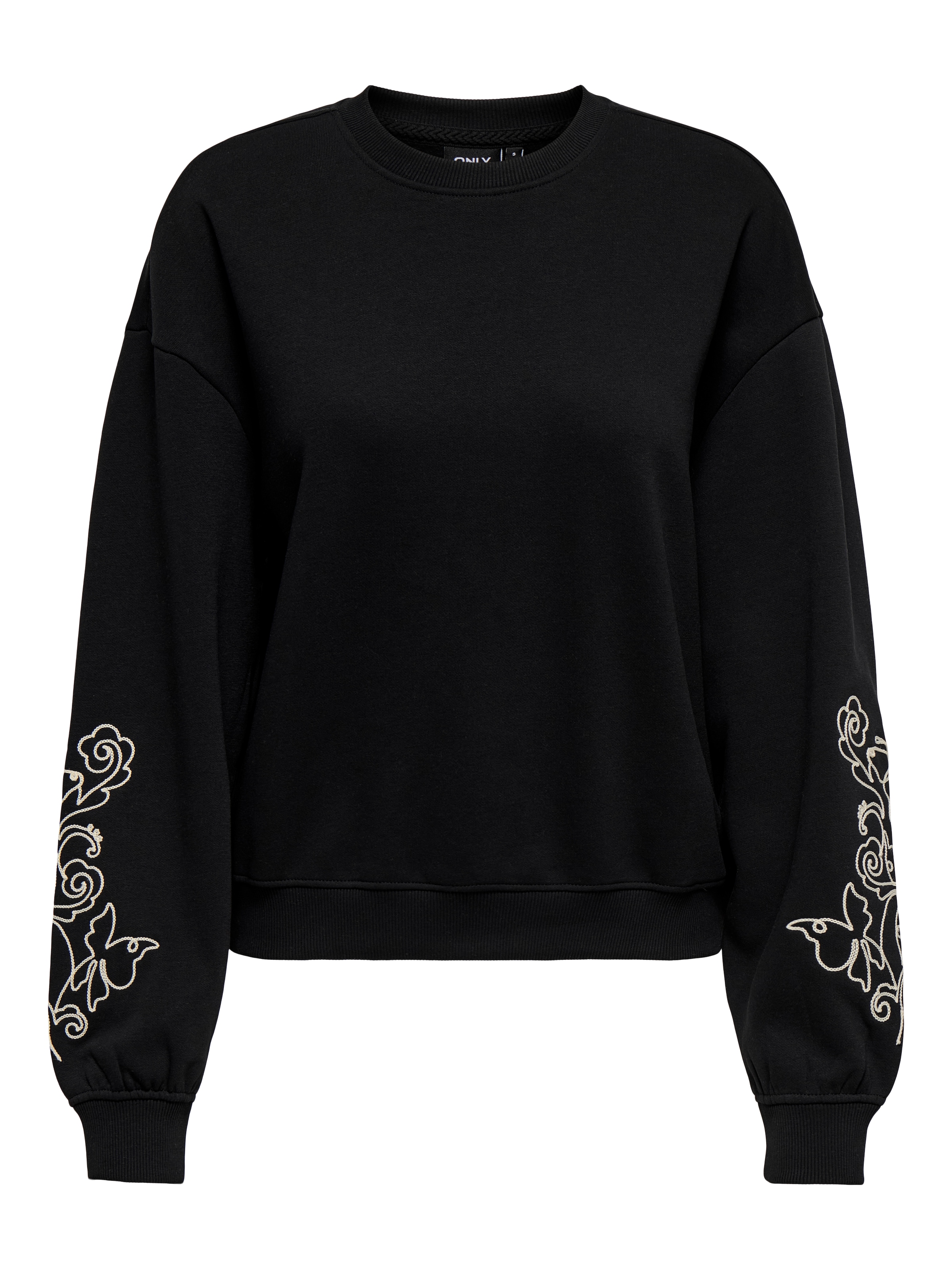 ONLY Sweatshirt »ONLBROOKE L/S O-NECK FLOWER SWT«, Baumwollmischung, regular fit
