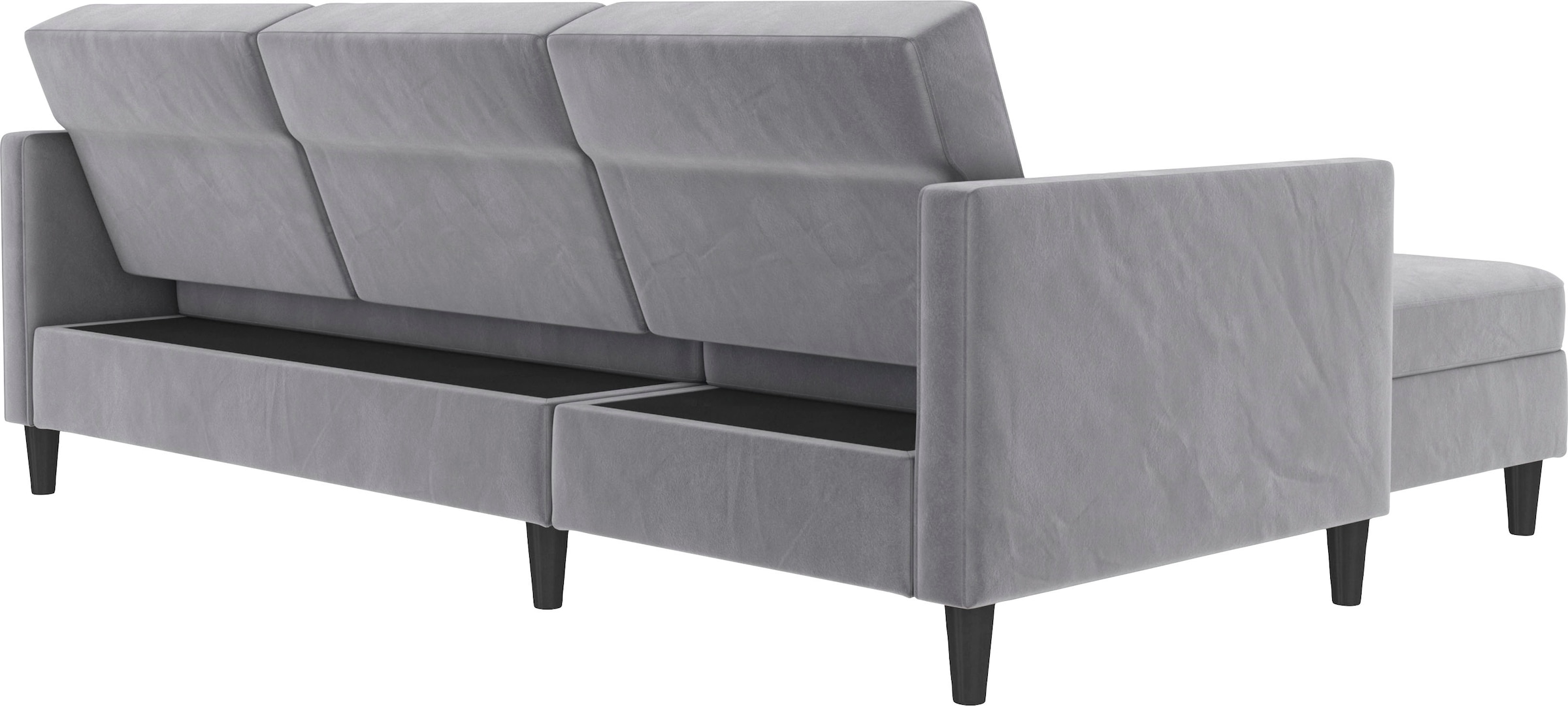 Dorel Home Canapé d'angle »Hartford II« mit Bettfunktion und Stauraum, Recamiere beidseitig montierbar