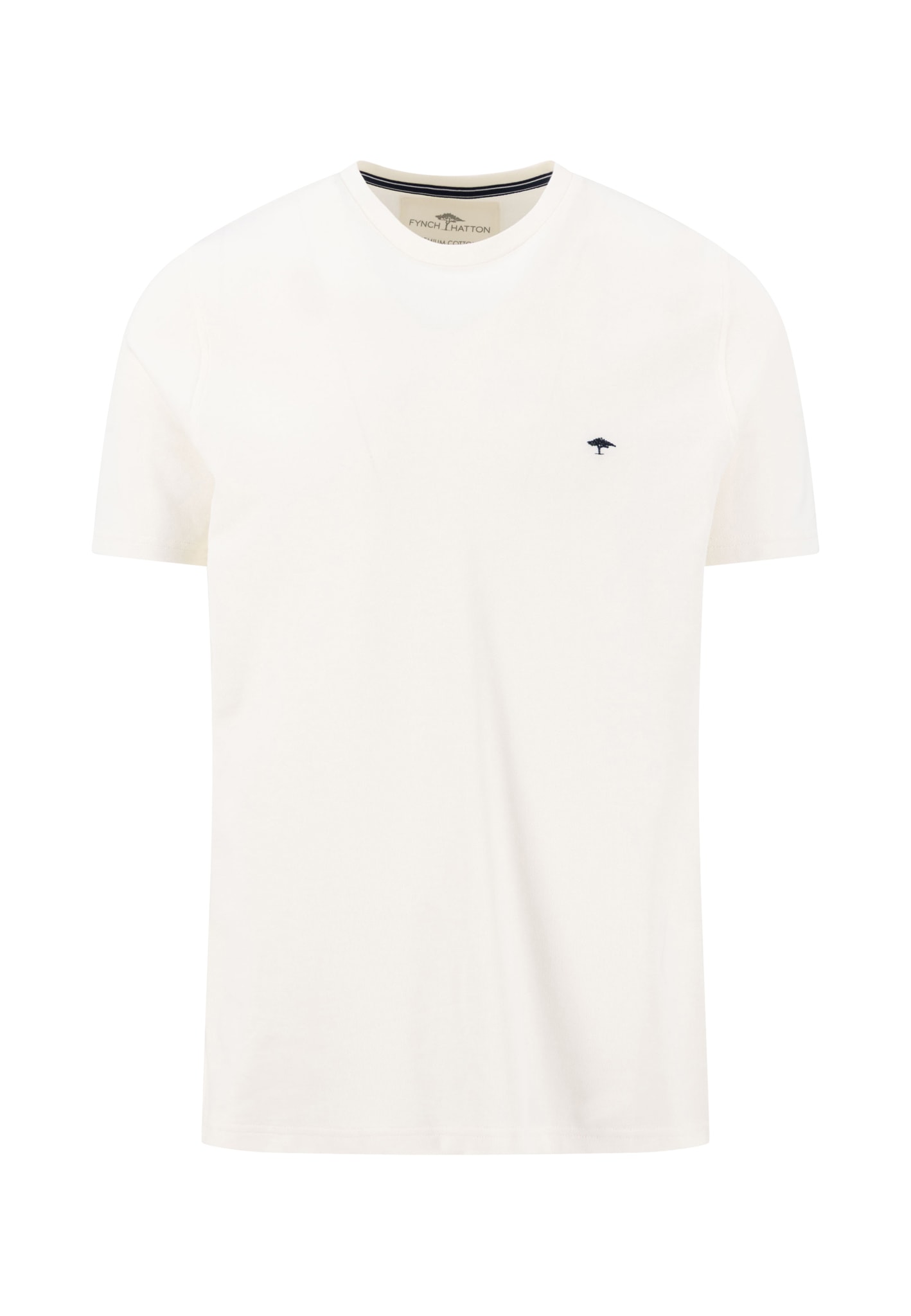 Image of FYNCH-HATTON T-Shirt mit Logo Stickerei