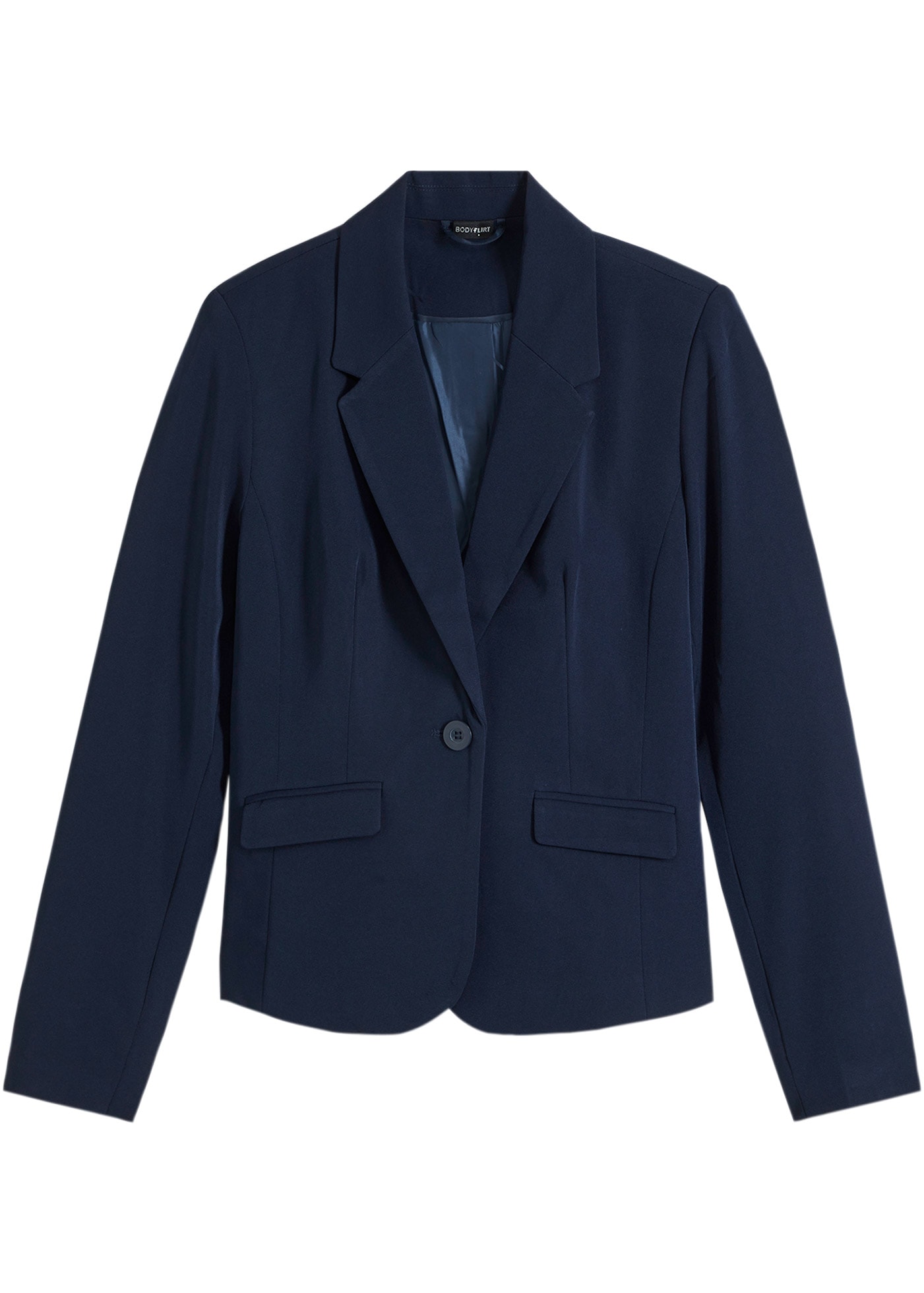bonprix Blazer court »Kurzblazer« eleganter Stil, Slim Fit, aus Polyester und Elasthan