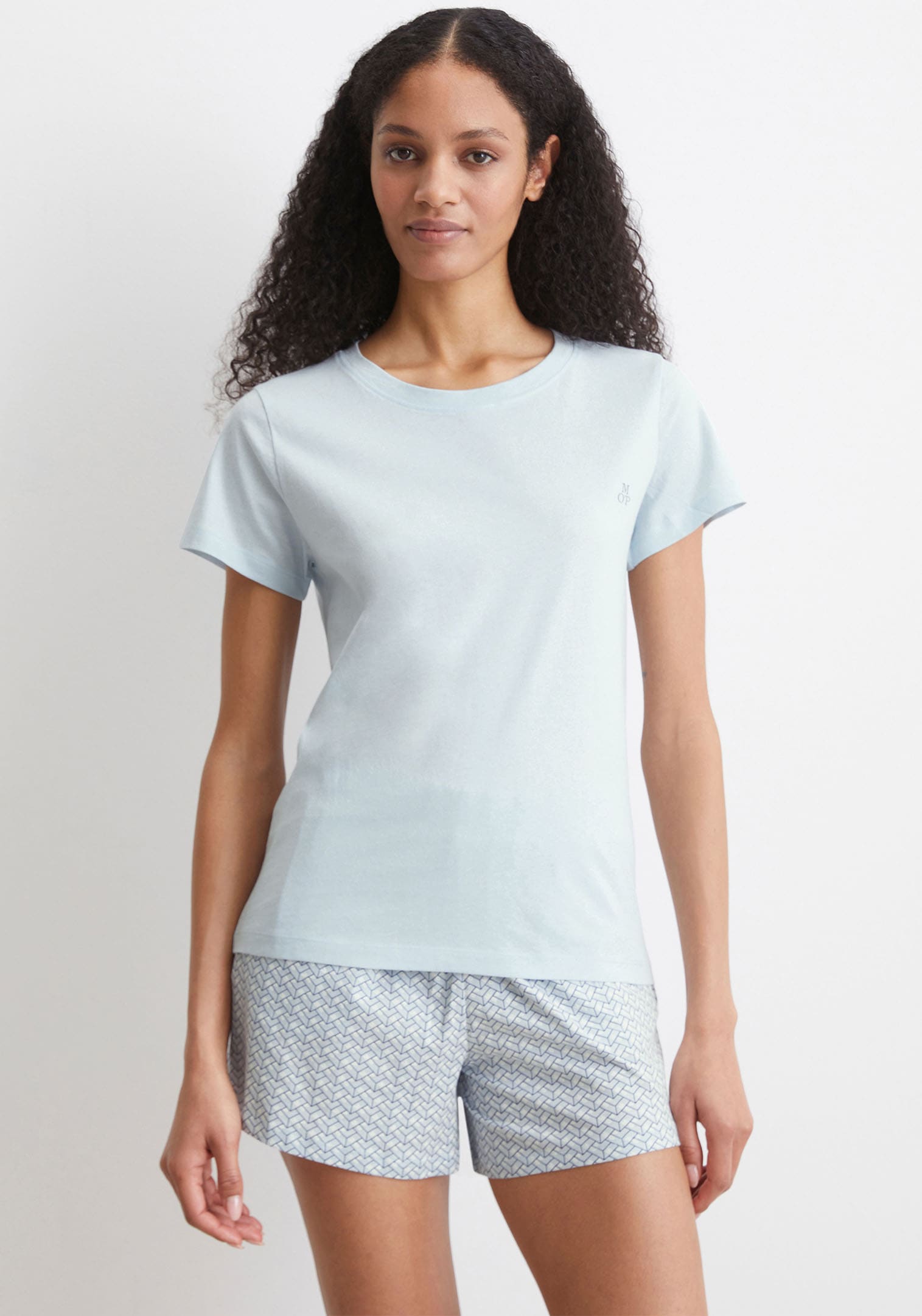 Image of Marc OPolo Pyjamaoberteil "Mix & Match Cotton" Kurzarm, Rundhalsausschnitt, Baumwolle