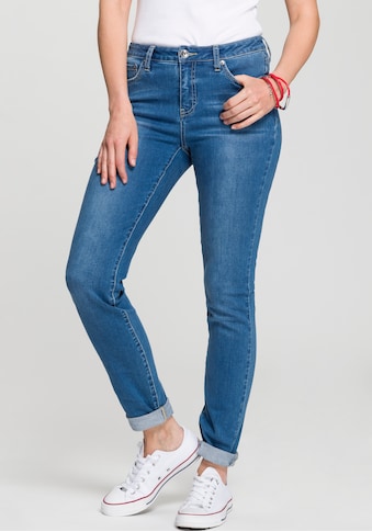H.I.S Slim-fit-Jeans »High-Waist«, Ökologische, wassersparende Produktion durch OZON WASH kaufen