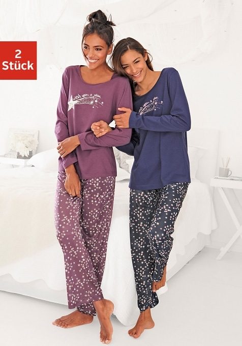 Image of Vivance Dreams Pyjama, (2 Stück), mit Sternenprint bei Ackermann Versand Schweiz