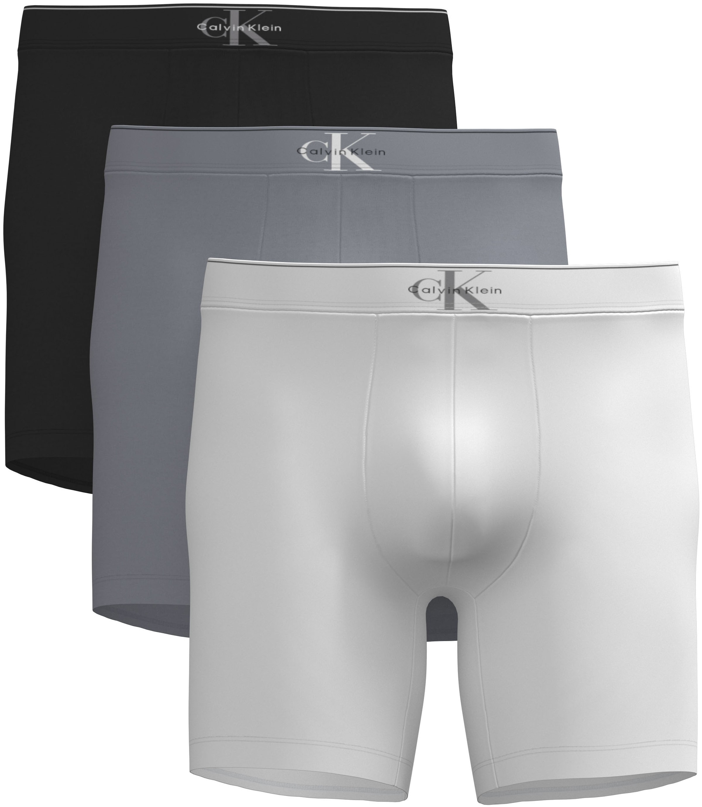 Calvin Klein Underwear Boxers »Boxer Brief 3PK« Paquet, 3er-Pack,  Körpernahe Passform mit elastischem Bund