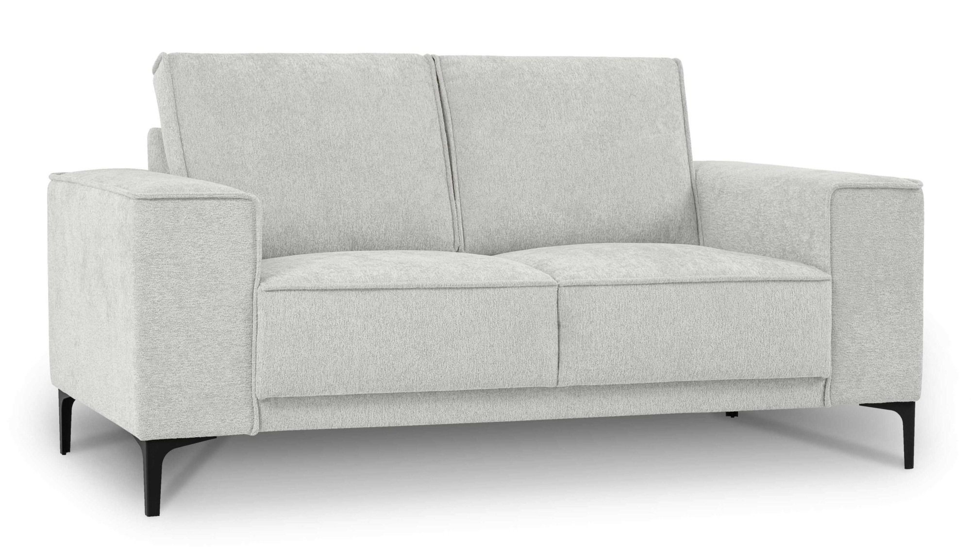 Places of Style 2-Sitzer »Kompaktsofa Oland, Struktur, Flachgewebe, Luxus-Microfaser, Boucle«, 164 cm, Wellenunterfederung, Skandi-Design, Metallfüsse