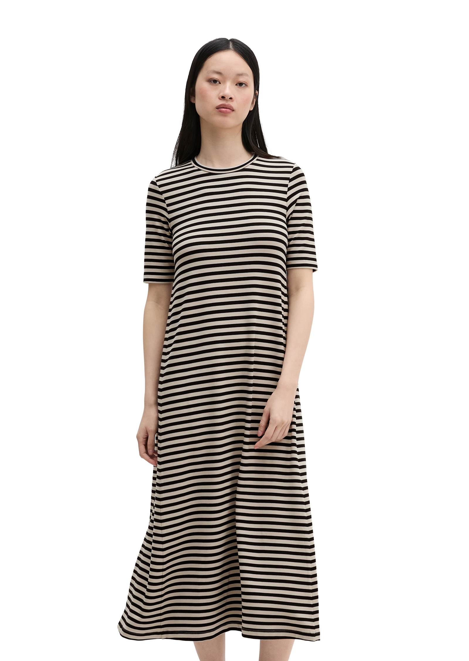 Image of Marc OPolo Jerseykleid Ohne Taschen A-Shape aus TENCEL™ Modal gestreift