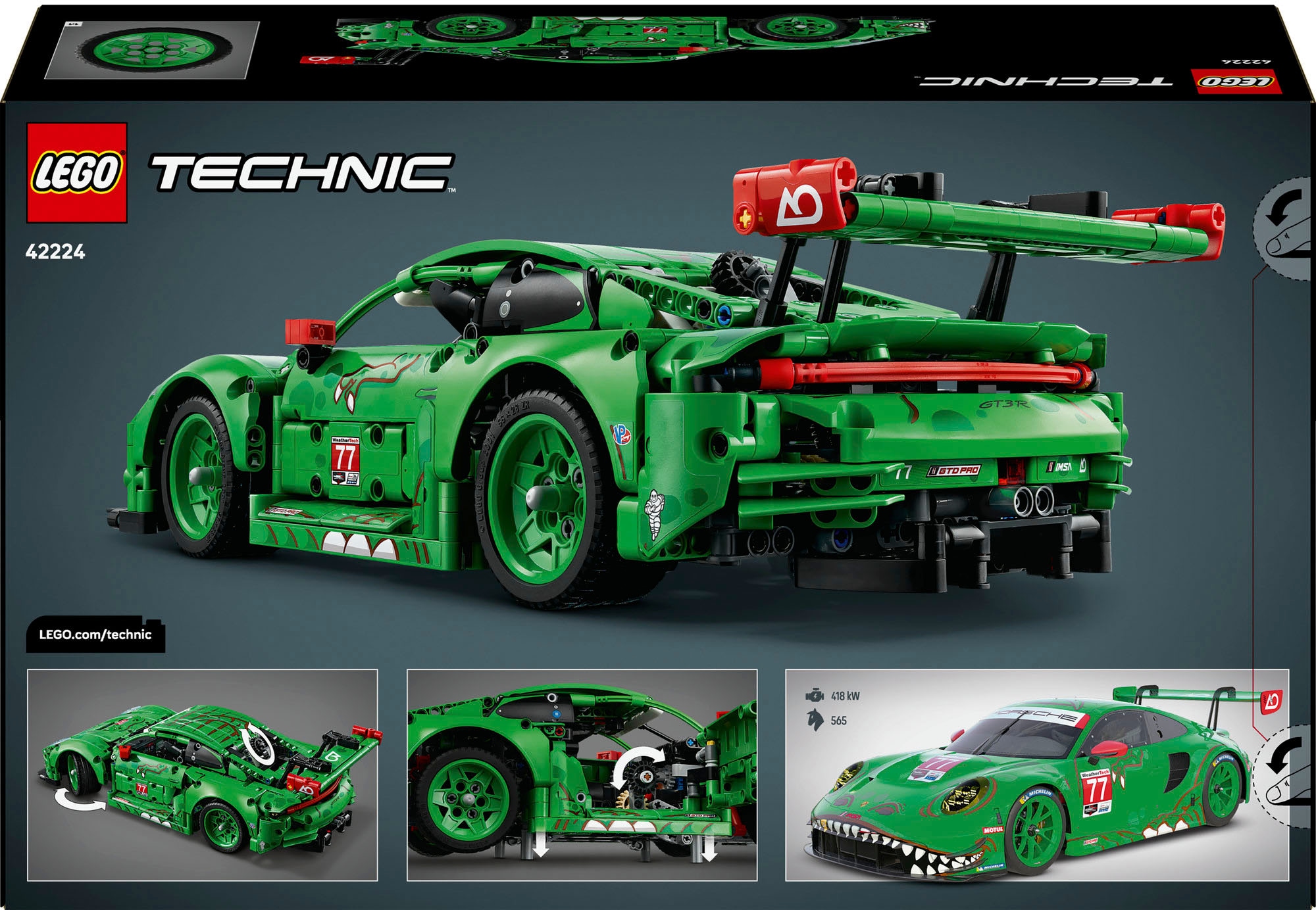 LEGO® Pions de construction »Porsche 911 GT3 R REXY AO Racing Rennwagen (42224), LEGO Technic«