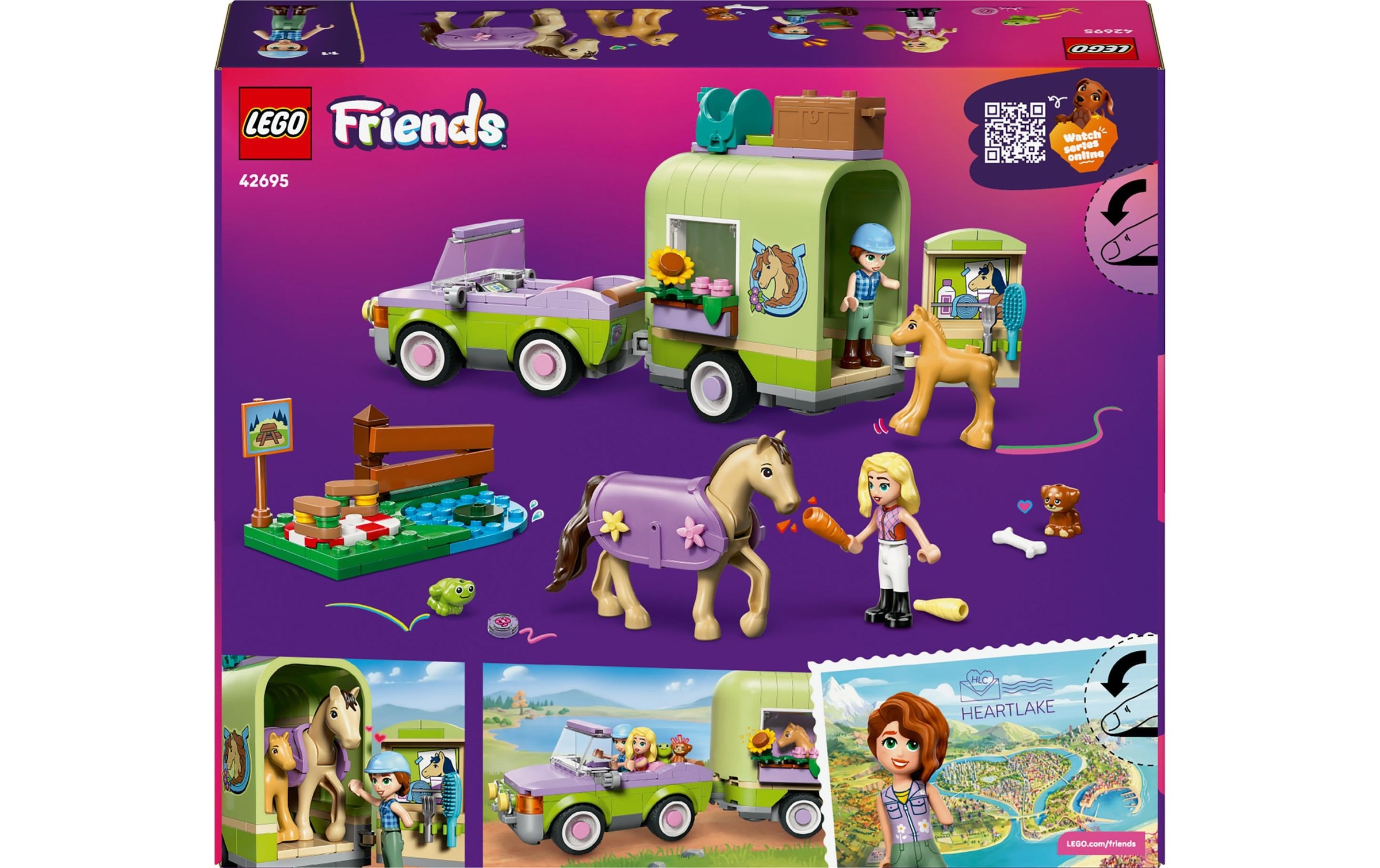   Konstruktionsspielsteine »Friends Pferd und Fohlen mit Pferdeanhänger 42695« Kategorie: Alltägliches