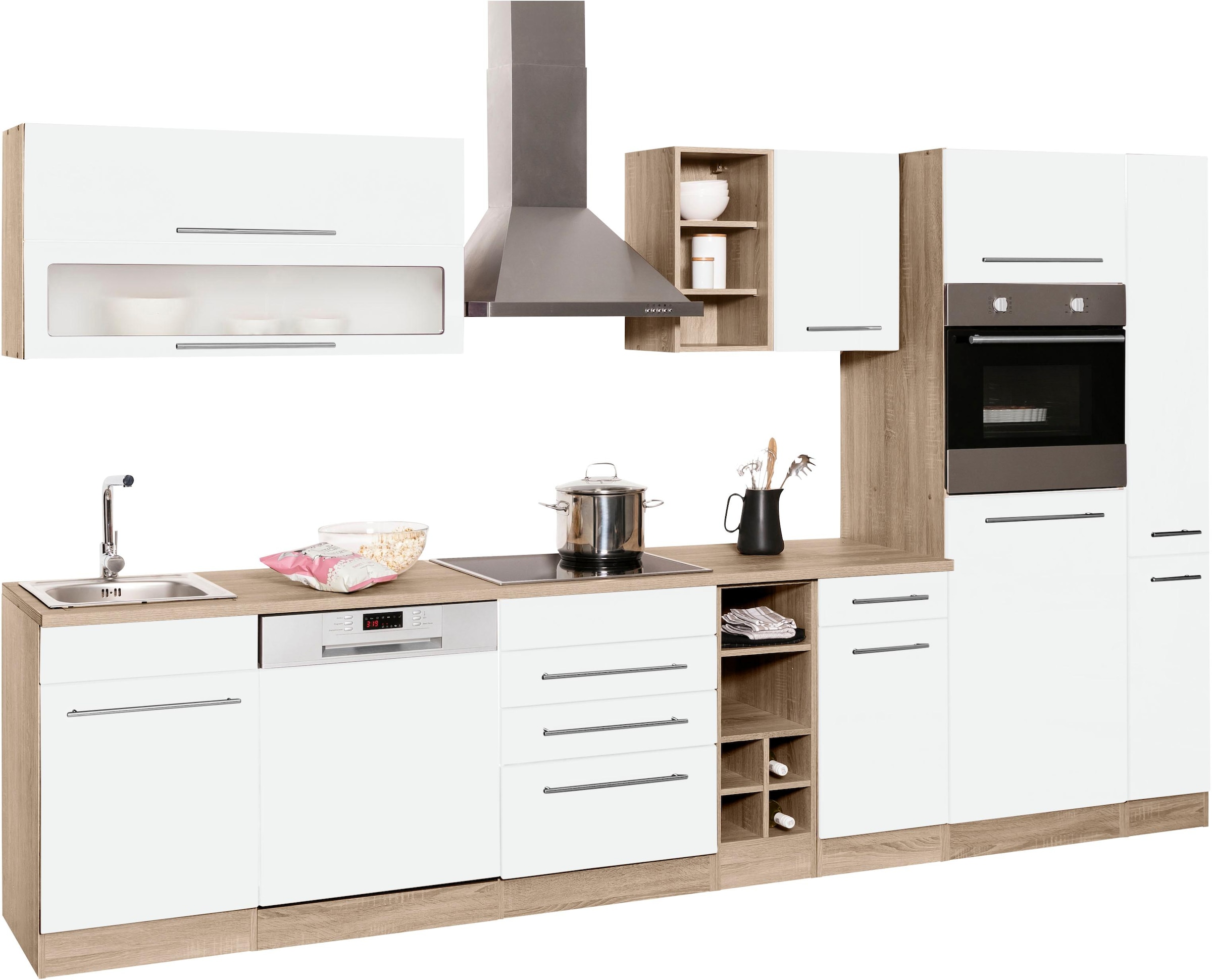 KOCHSTATION Küchenzeile »KS-Eton« ohne E-Geräte, Breite 330 cm