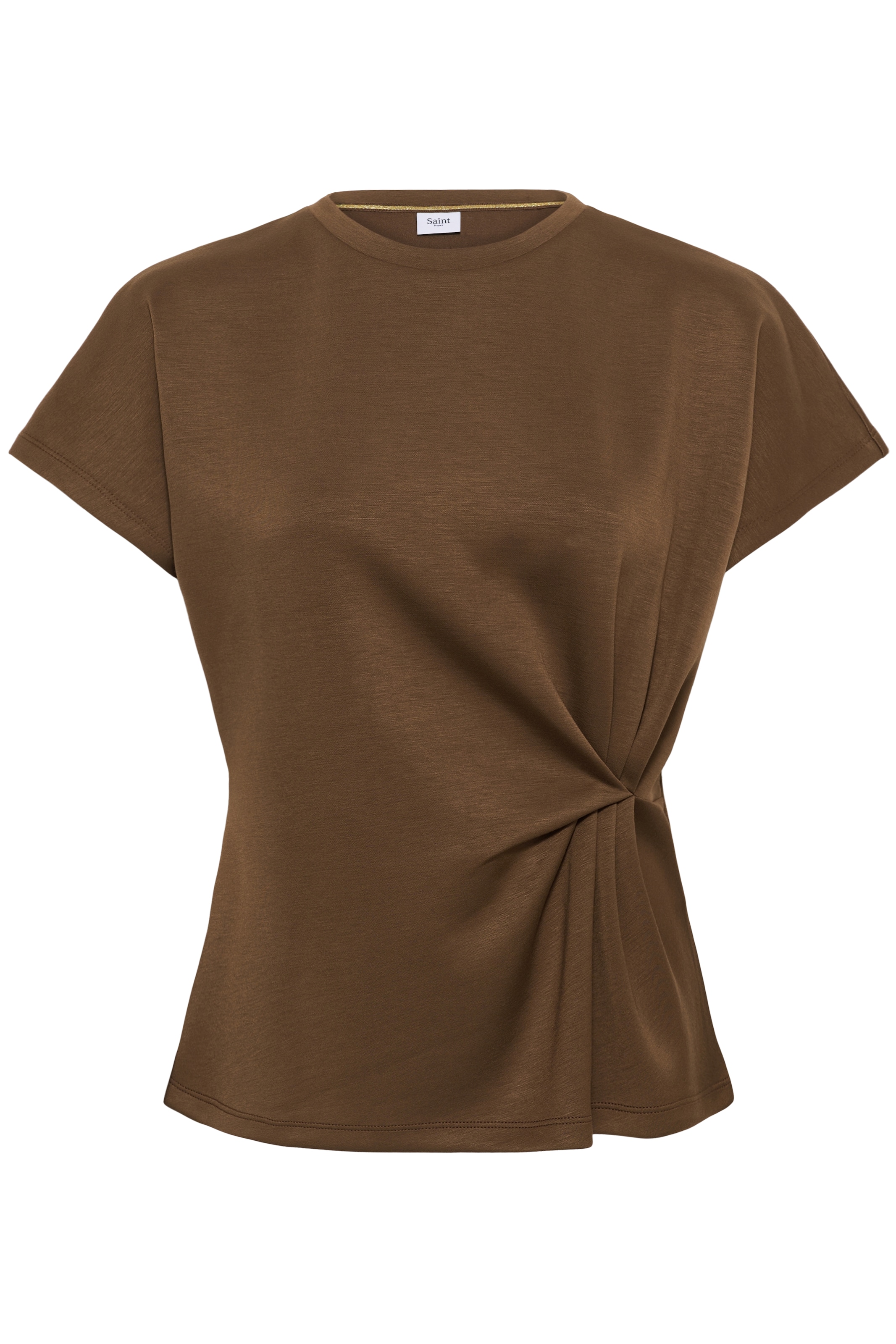 Saint Tropez Blouse à manches courtes »TheoSZ Blouse« Mélange de matières, coupe ajustée