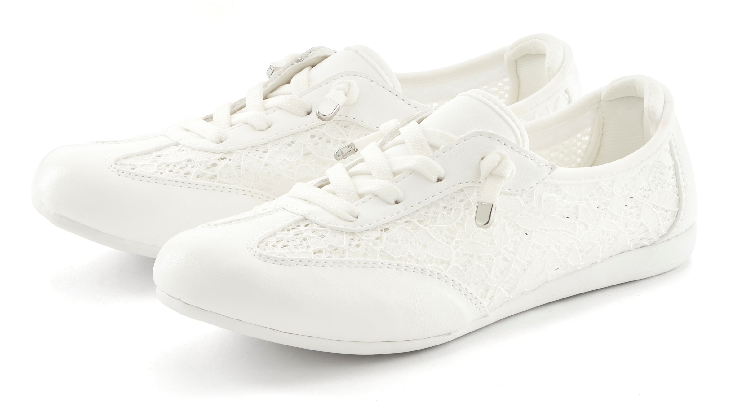 LASCANA Sneaker, mit modischen Spitzendetails VEGAN