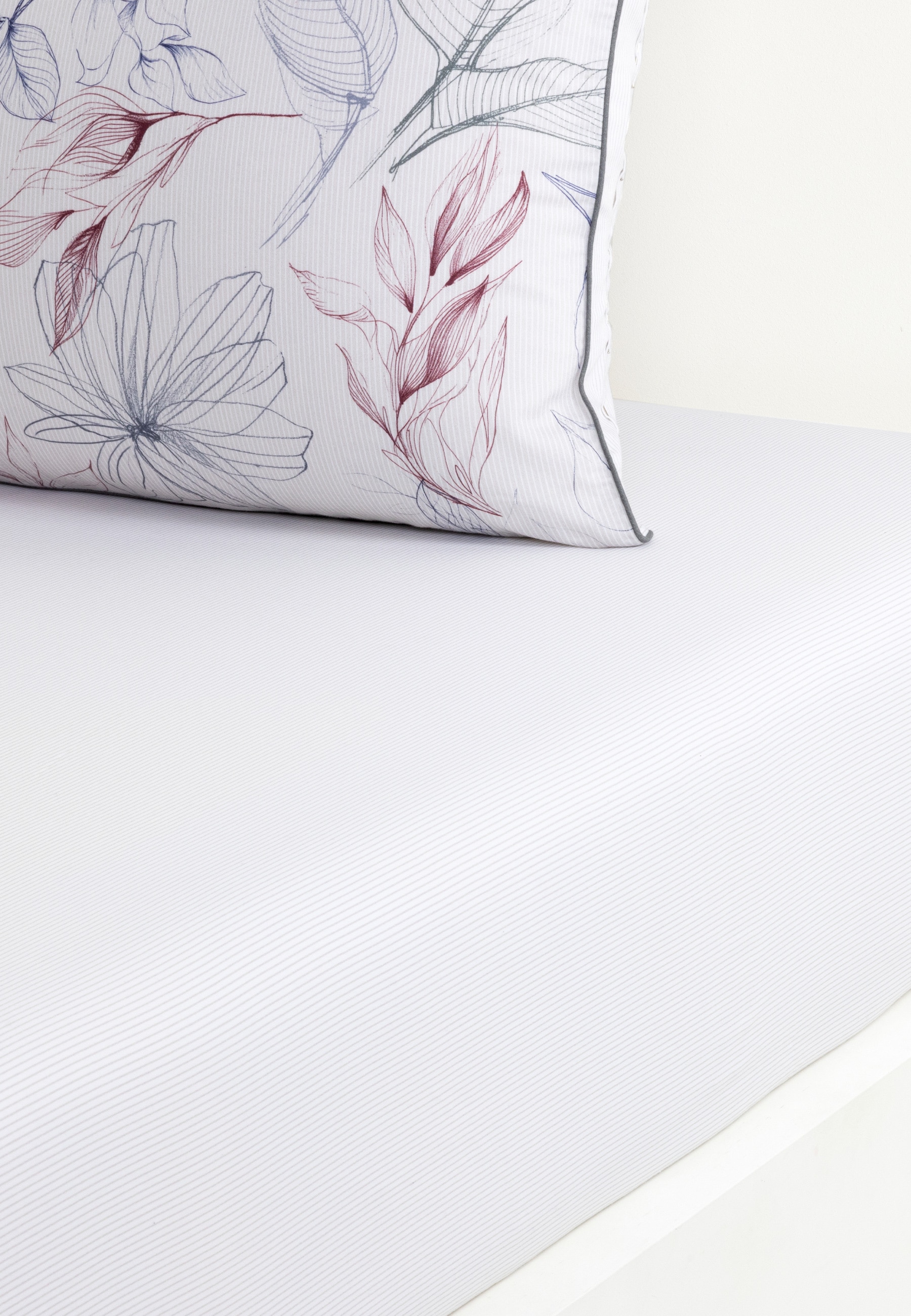 Lacoste Linge de lit réversible »LSKETCH« 2 pièces à partir de la taille 135x200 cm, PREMIUM, 100% coton, fleurs, réversible : rayures