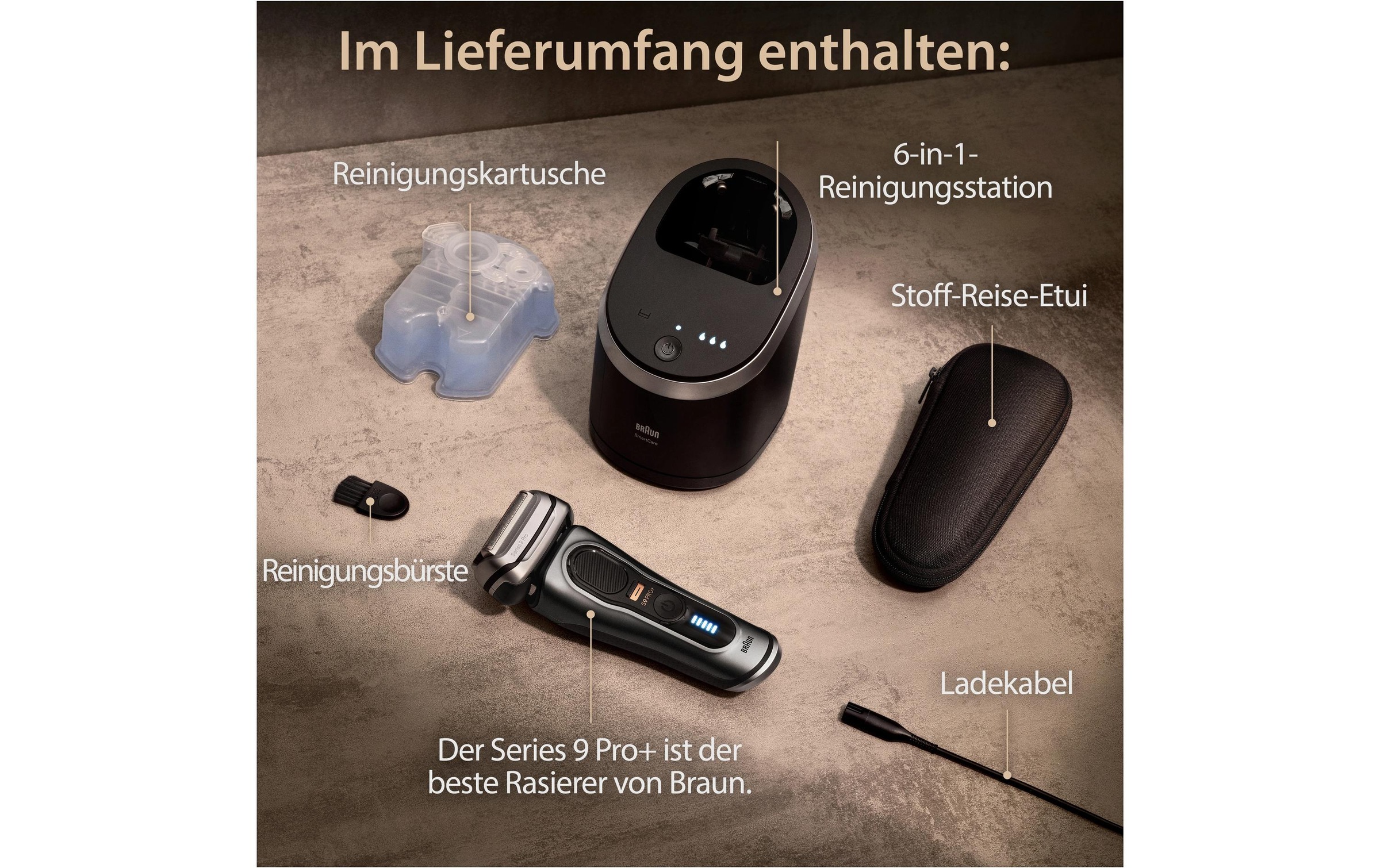 Braun Elektrorasierer »Series 9 Pro+ 9565cc mit Reinigungsstation«