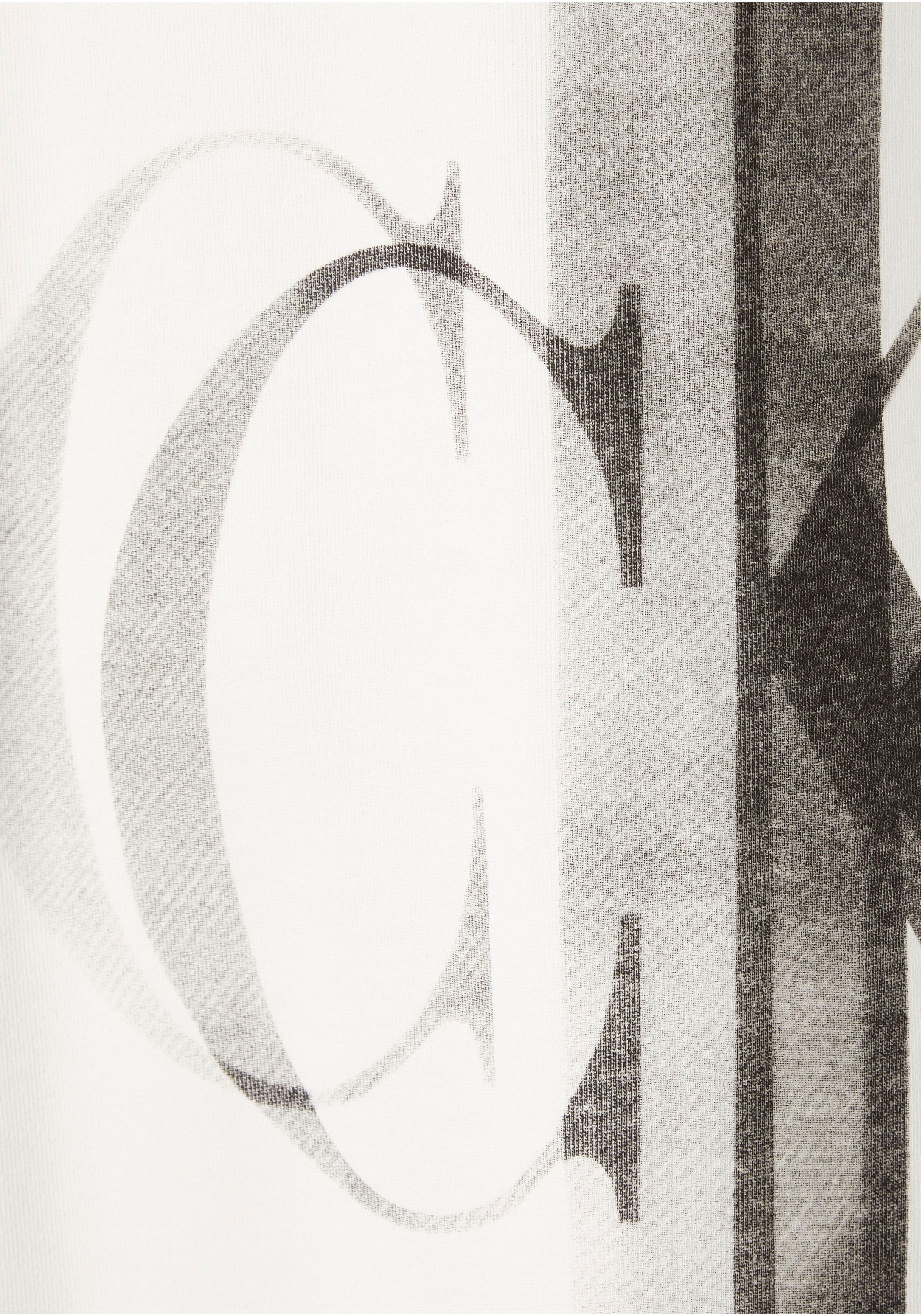 ♕ Calvin mit Jeans grossem Monogramm-Print auf Sweatkleid versandkostenfrei DRESS«, Klein HOODIE Klein vorne CK »LIGHTBOX Calvin